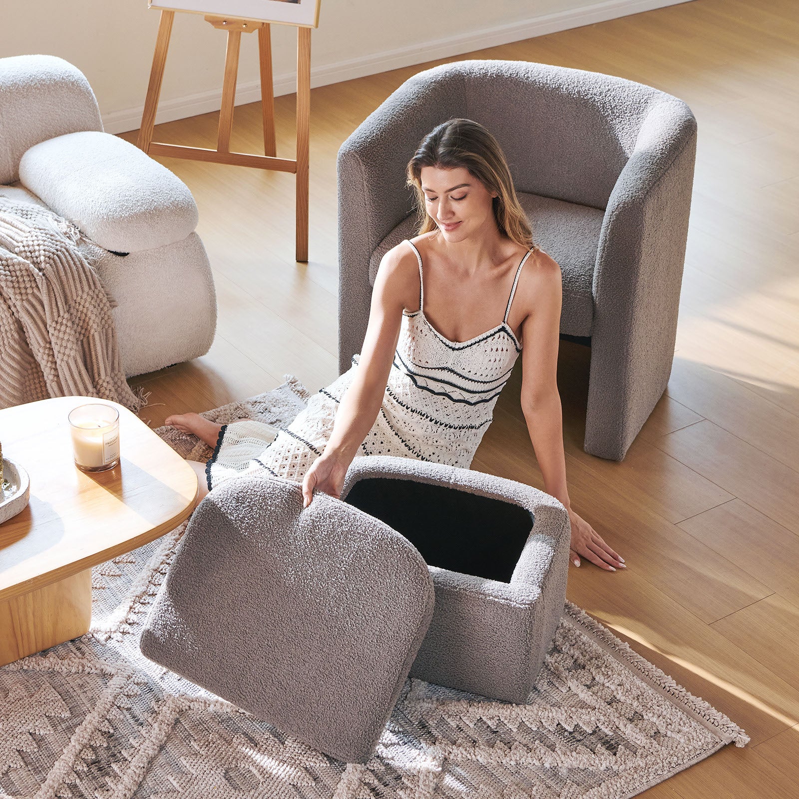 COLAMY NUIA Contemporary Minimalist Accent Chair