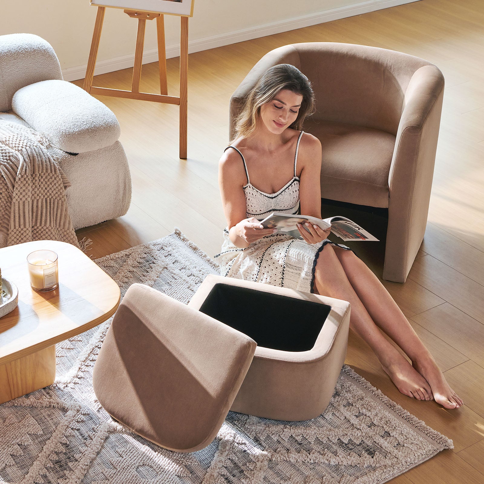 COLAMY NUIA Contemporary Minimalist Accent Chair