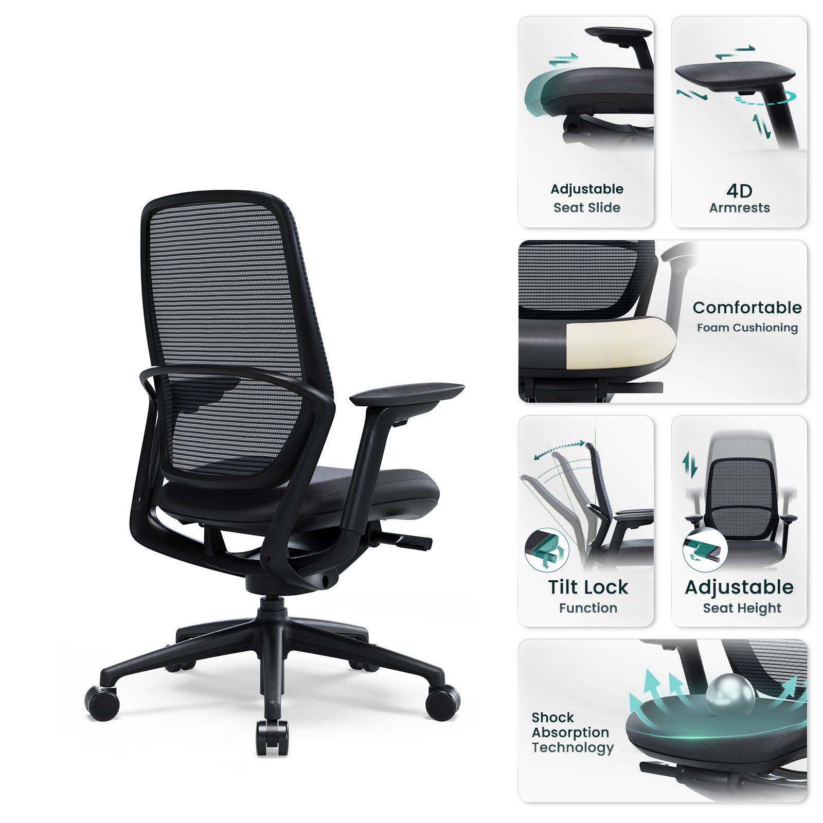 COLAMY HINA Modern Ergonomic Office Chair