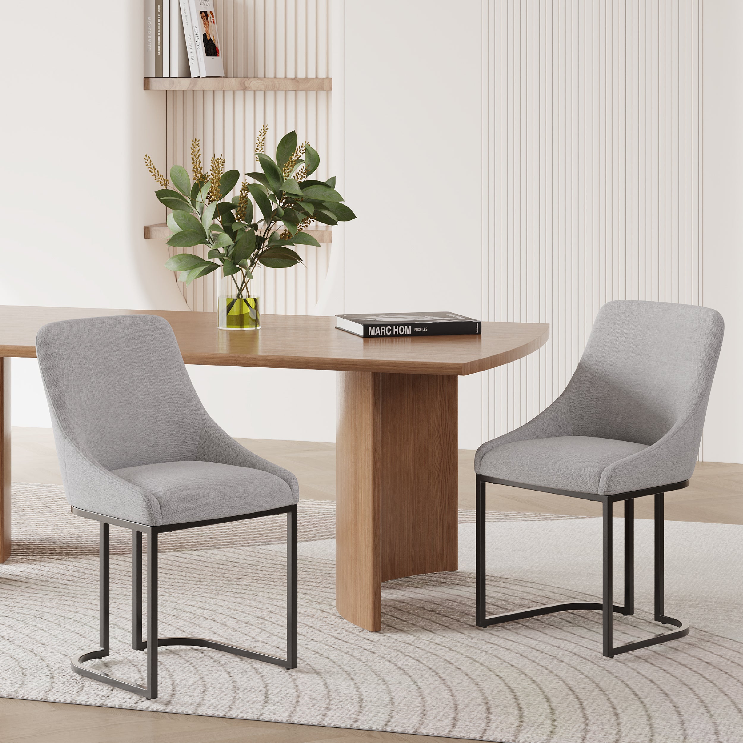 COLAMY LOFT Industrial U-Base Dining Chair