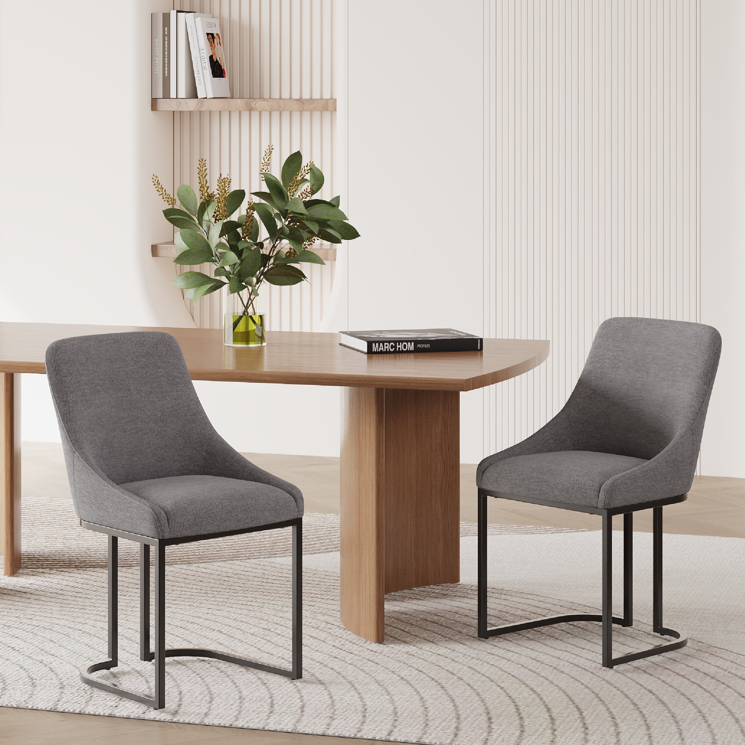 COLAMY LOFT Industrial U-Base Dining Chair