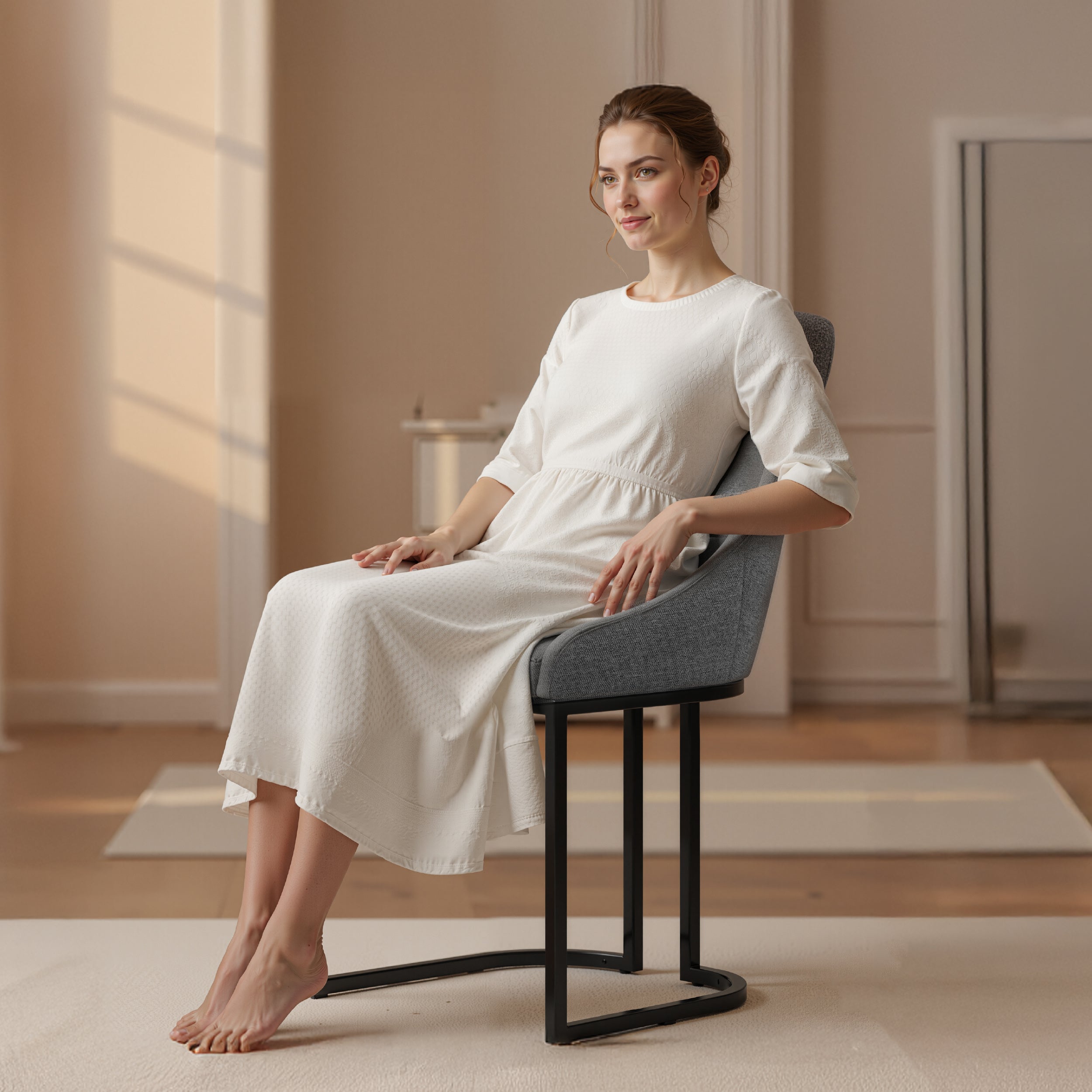 COLAMY LOFT Industrial U-Base Dining Chair