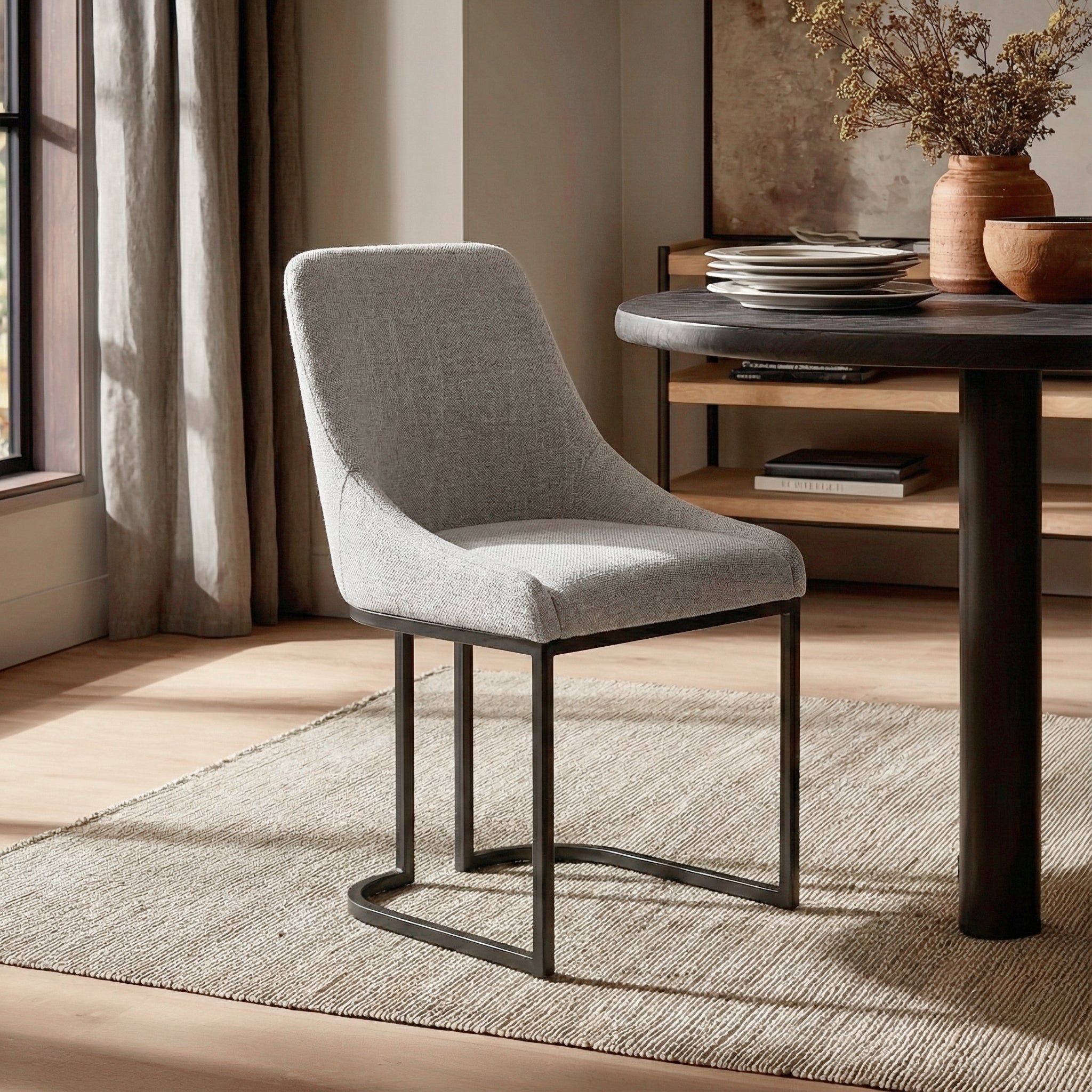 COLAMY LOFT Industrial U-Base Dining Chair