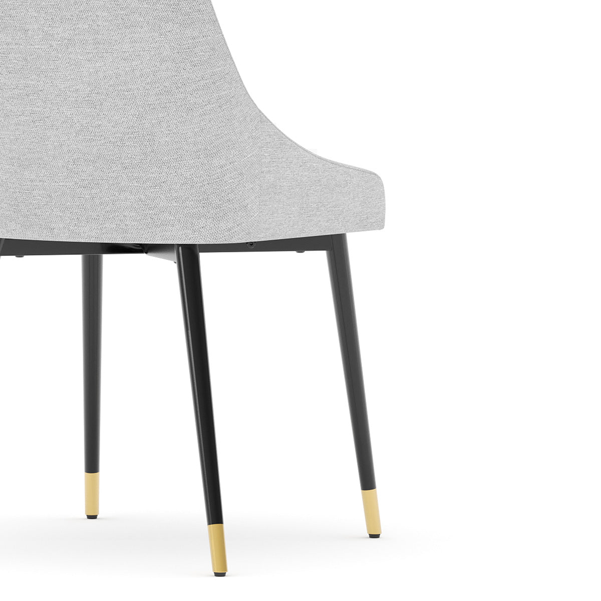 COLAMY LUMA Modern Fabric & Metal Dining Chair