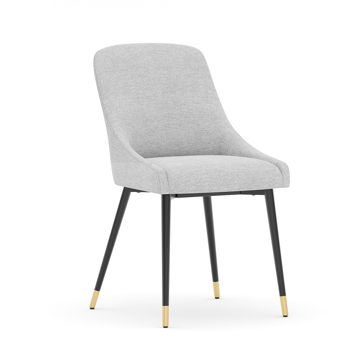 COLAMY LUMA Modern Fabric & Metal Dining Chair