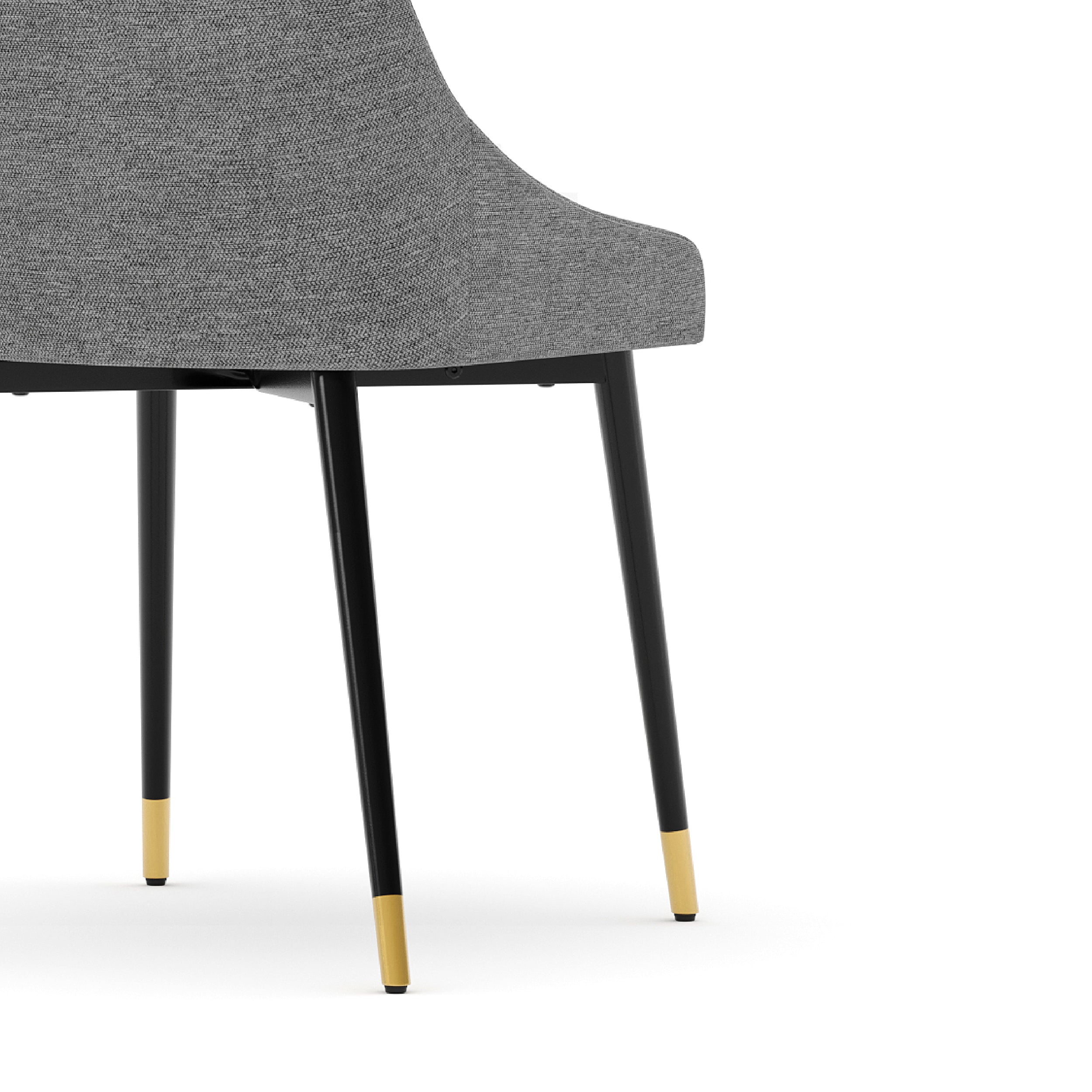 COLAMY LUMA Modern Fabric & Metal Dining Chair