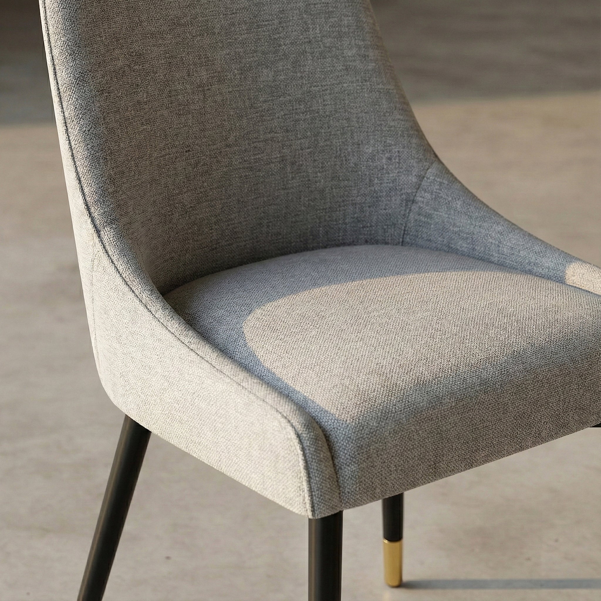 COLAMY LUMA Modern Fabric & Metal Dining Chair