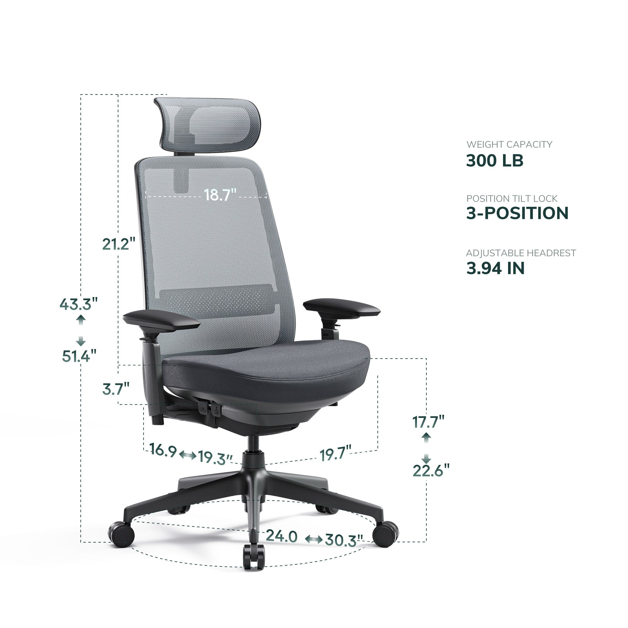 COLAMY VELIA Mesh Ergonomic Tech Office Chair