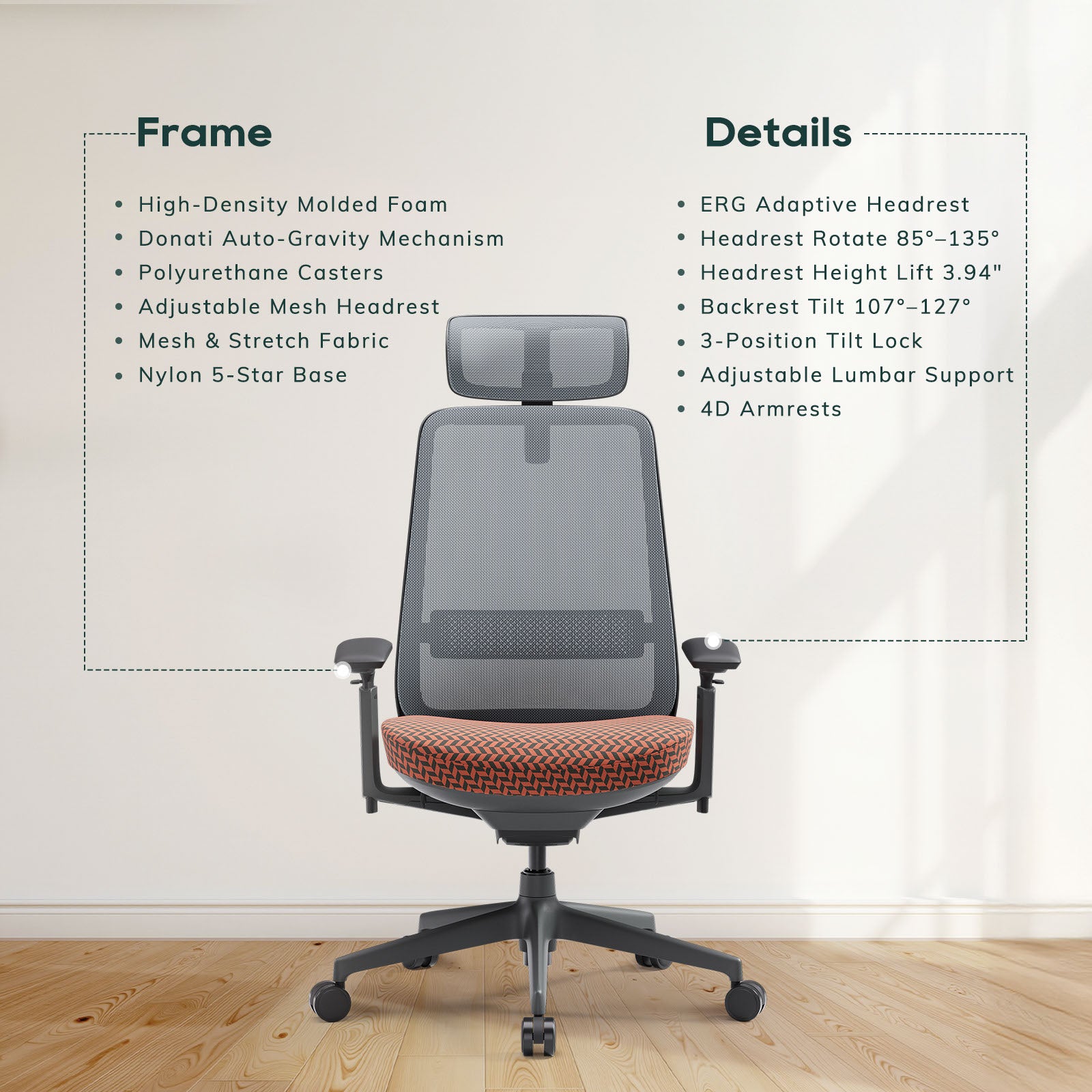 COLAMY VELIA Mesh Ergonomic Tech Office Chair