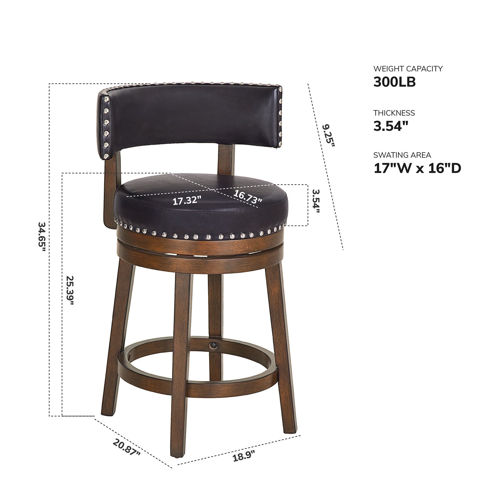 COLAMY RENO Vintage Industrial Dining Chair