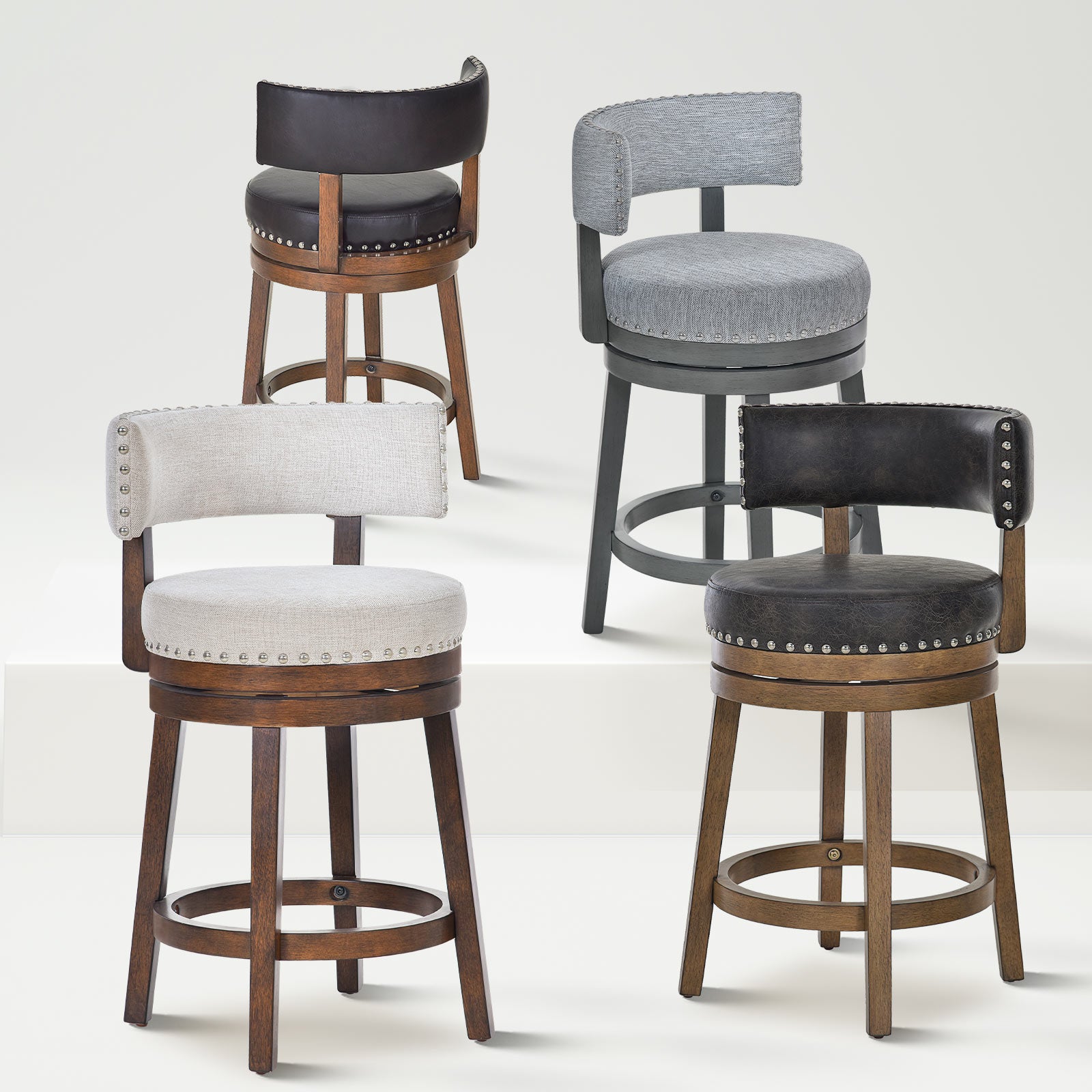 COLAMY RENO Vintage Industrial Dining Chair
