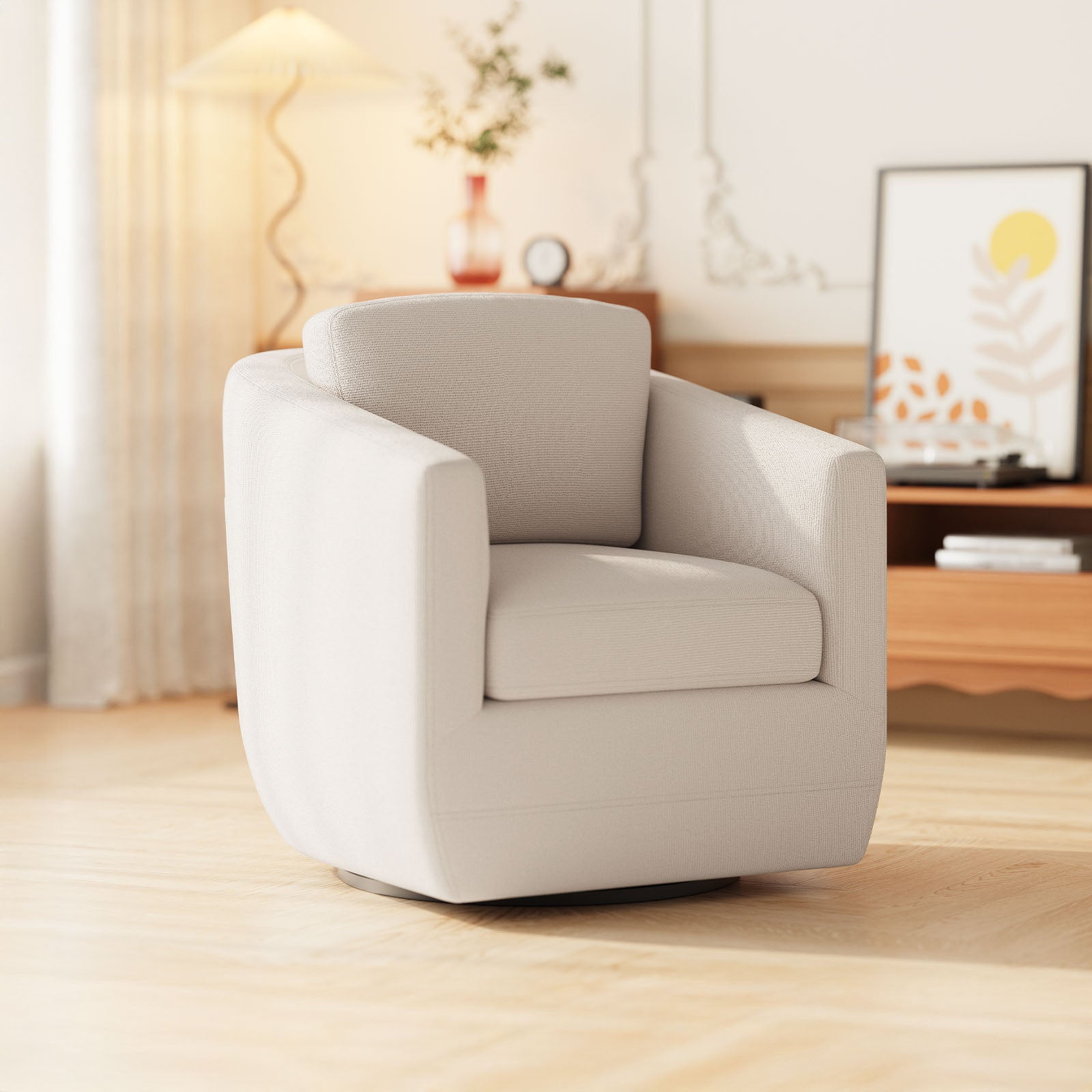 COLAMY REVA Modern Swivel Accent Chair