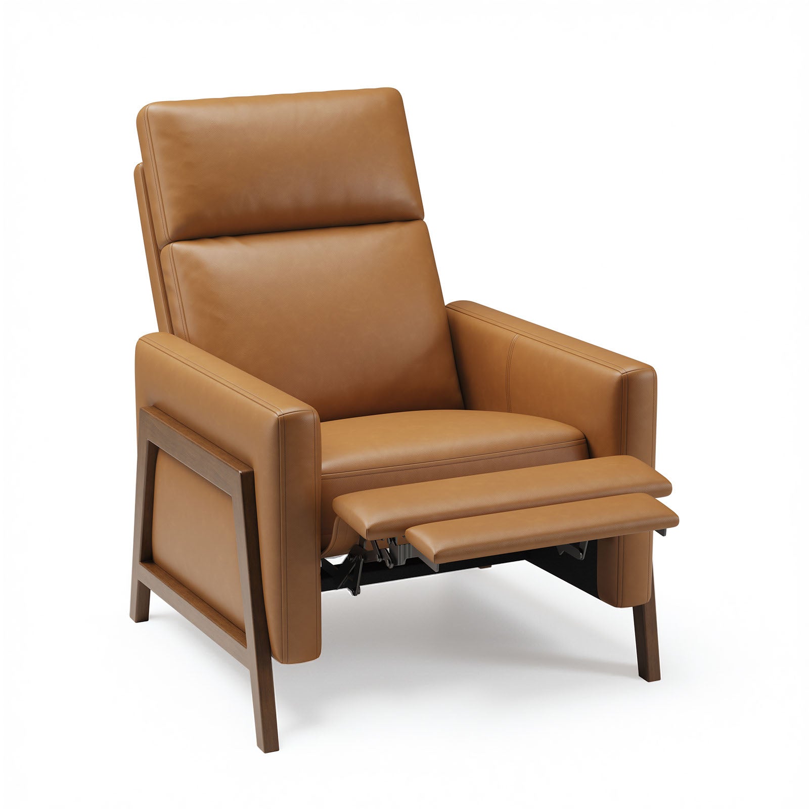 COLAMY RONIN PU Leather Mid-Century Modern Accent Chair