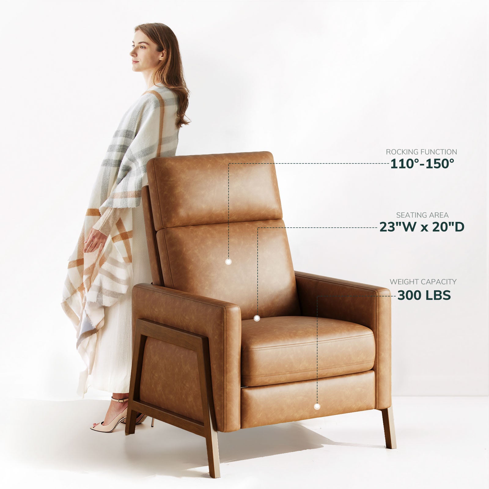 COLAMY RONIN Mid-Century Modern Accent Chair