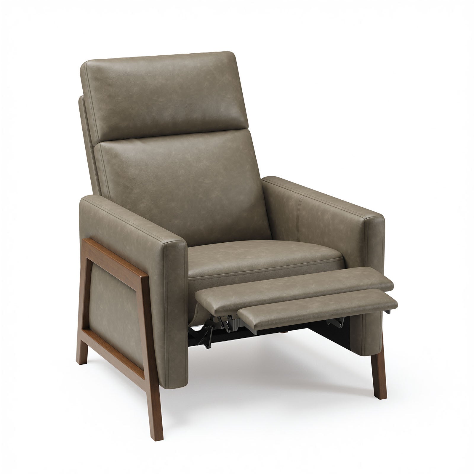 COLAMY RONIN PU Leather Mid-Century Modern Accent Chair
