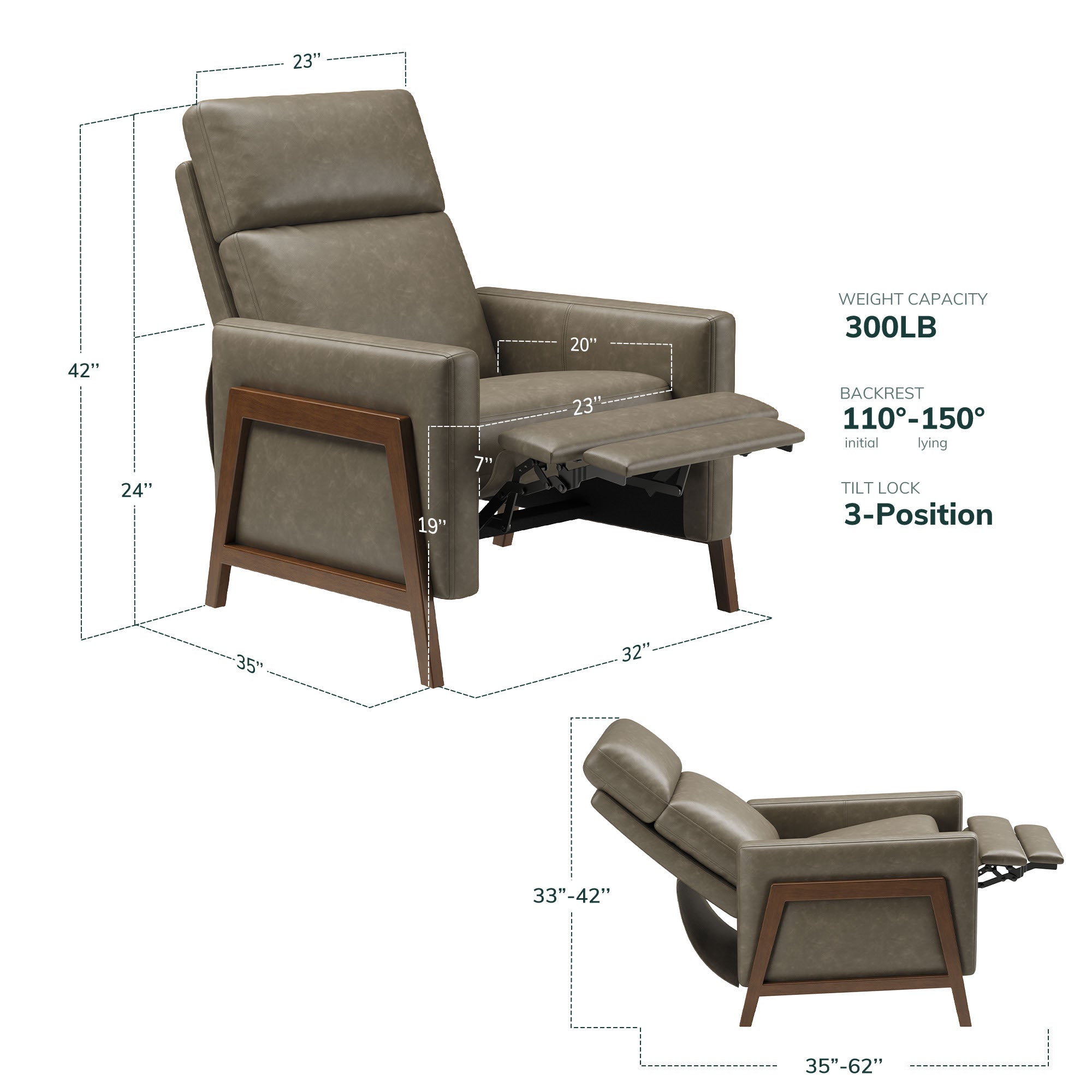 COLAMY RONIN Mid-Century Modern Accent Chair