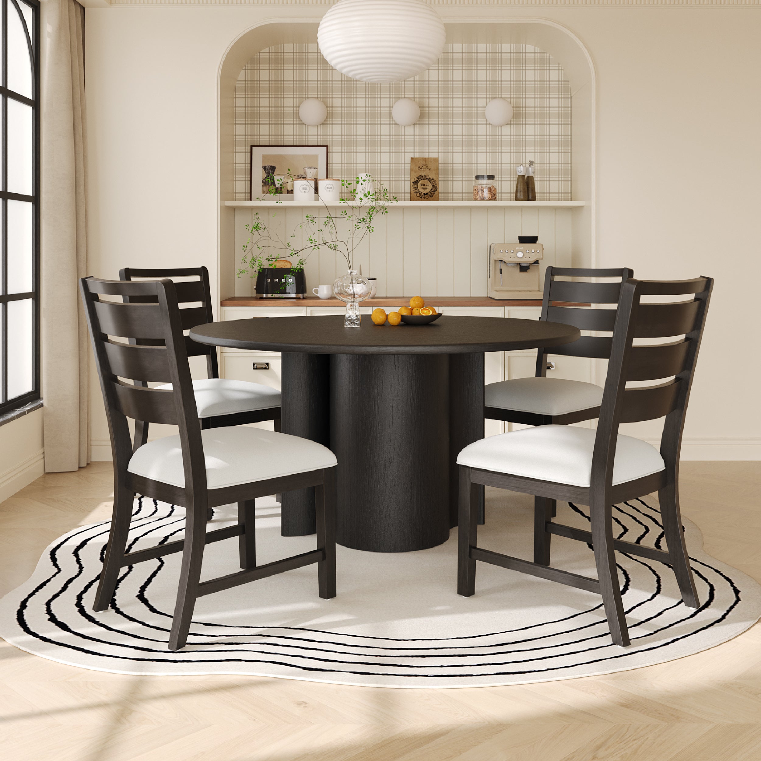 COLAMY SERA Solid Wood Comfort Dining Chair