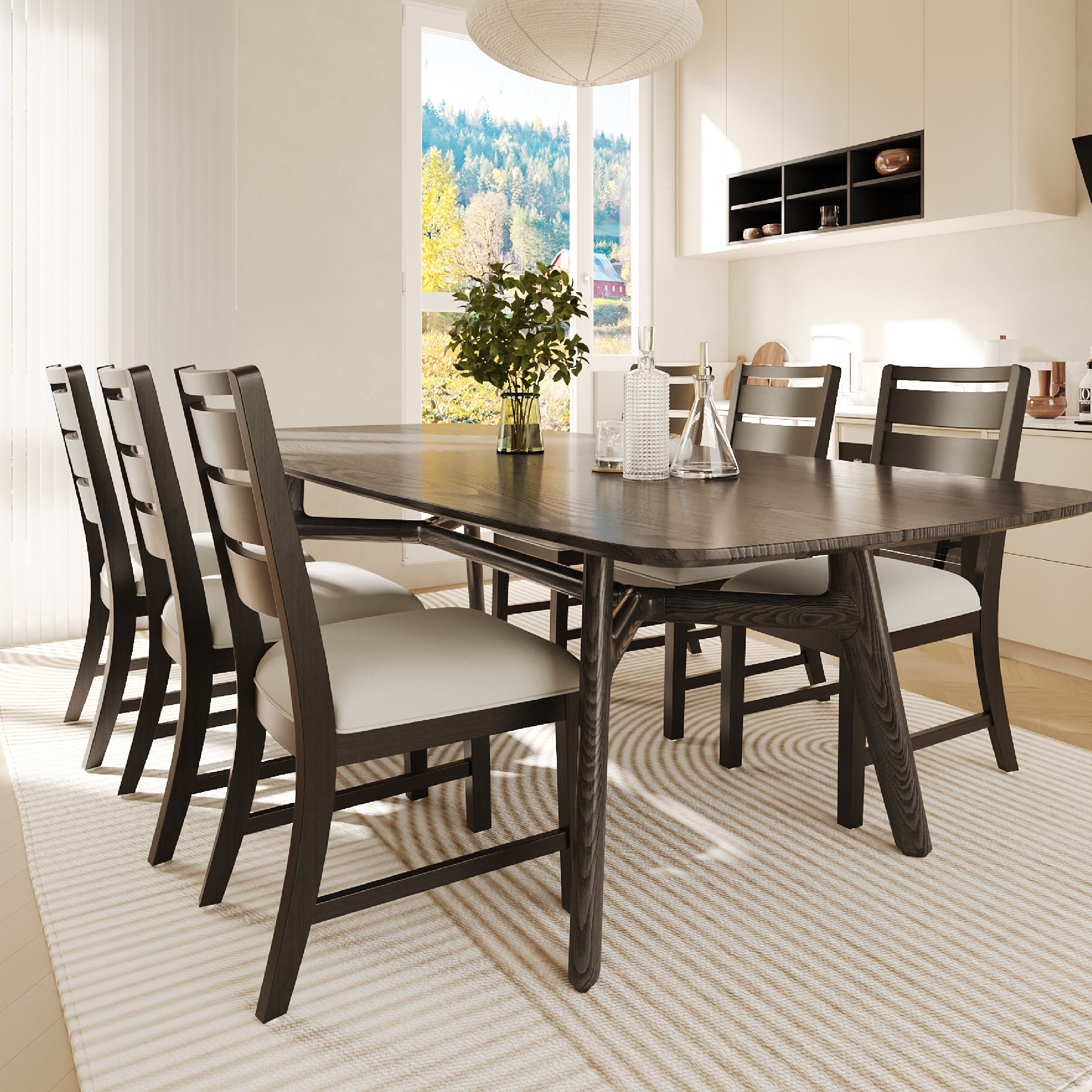 COLAMY SERA Solid Wood Comfort Dining Chair