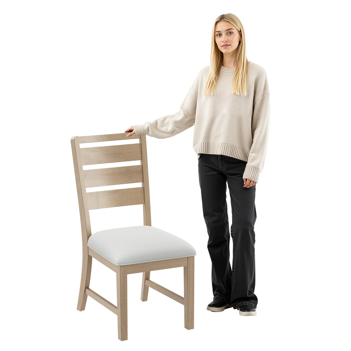 COLAMY SERA Solid Wood Comfort Dining Chair
