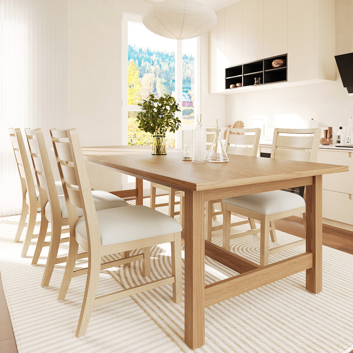 COLAMY SERA Solid Wood Comfort Dining Chair