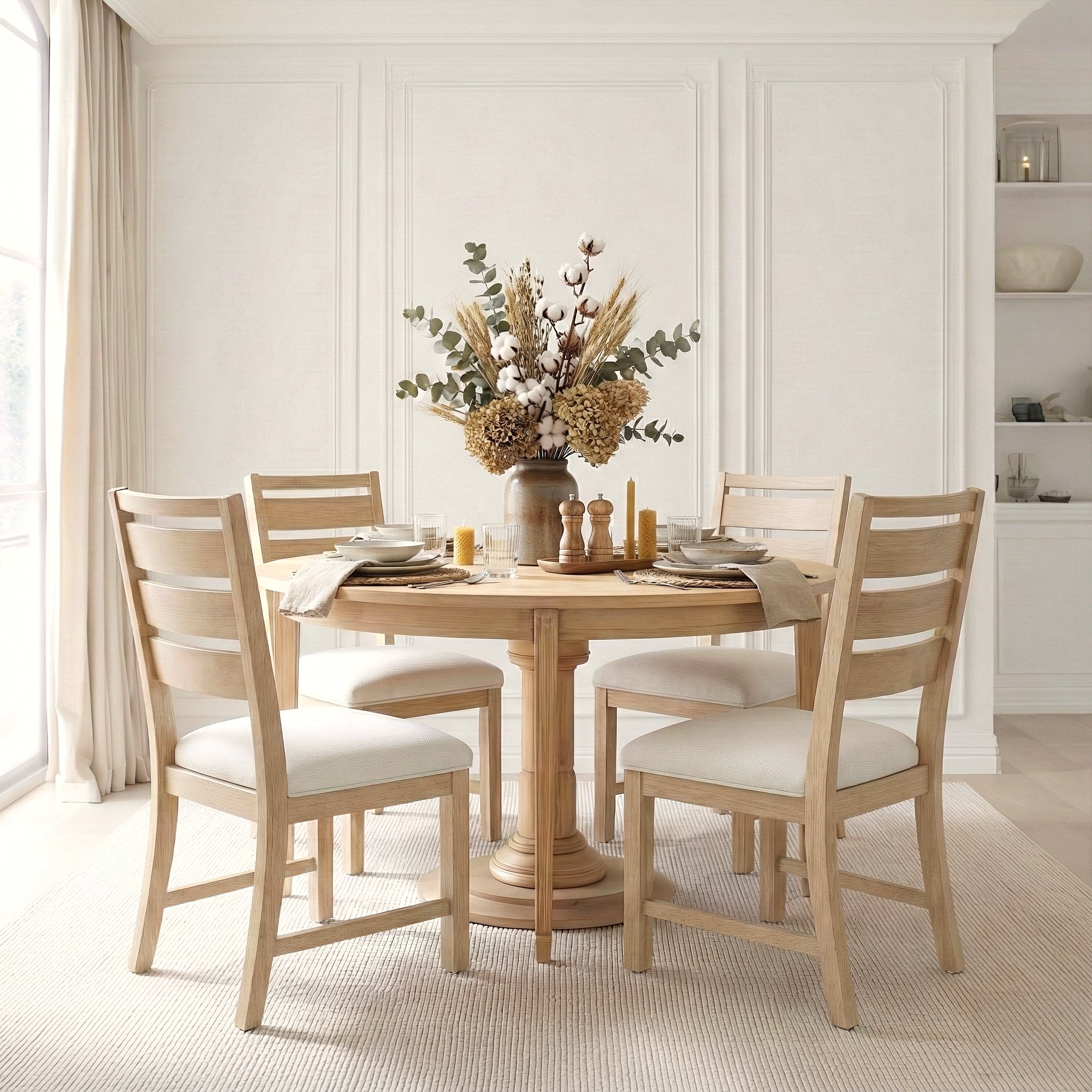 COLAMY SERA Solid Wood Comfort Dining Chair