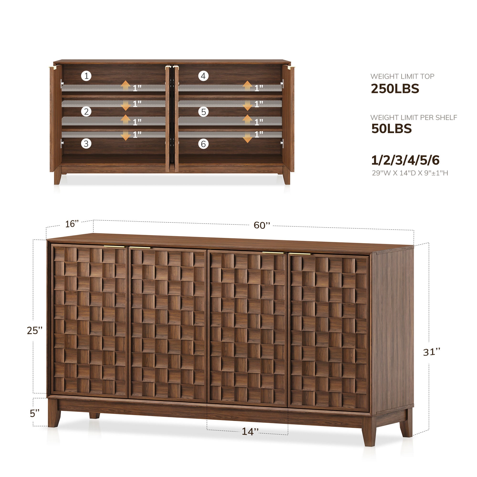 COLAMY Sideboard Cabinet with Storage