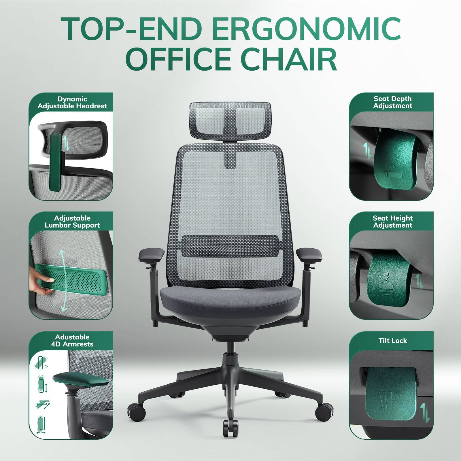 COLAMY VELIA Ergonomic Tech Office Chair