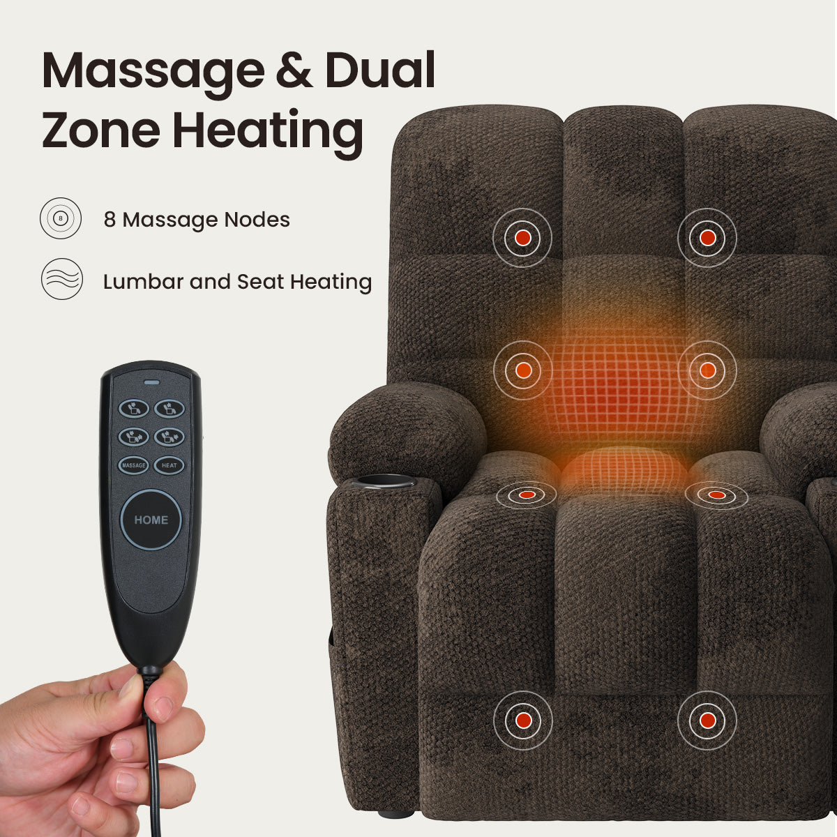 COLAMY SERENE Power Lift Recliner Massage Chair