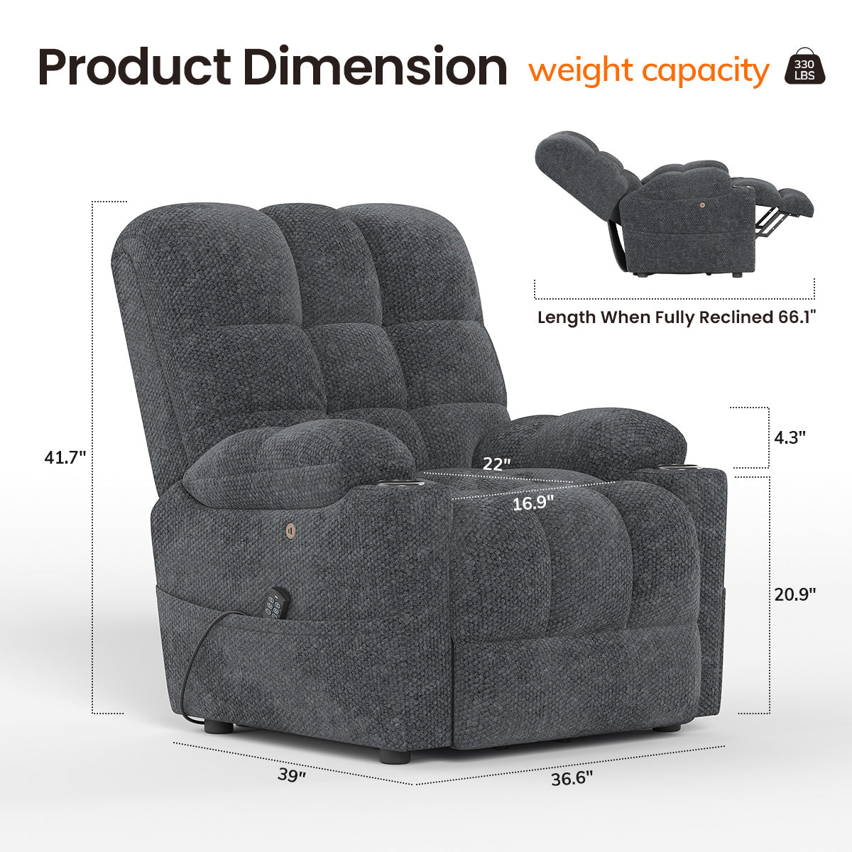 COLAMY SERENE Power Lift Recliner Massage Chair