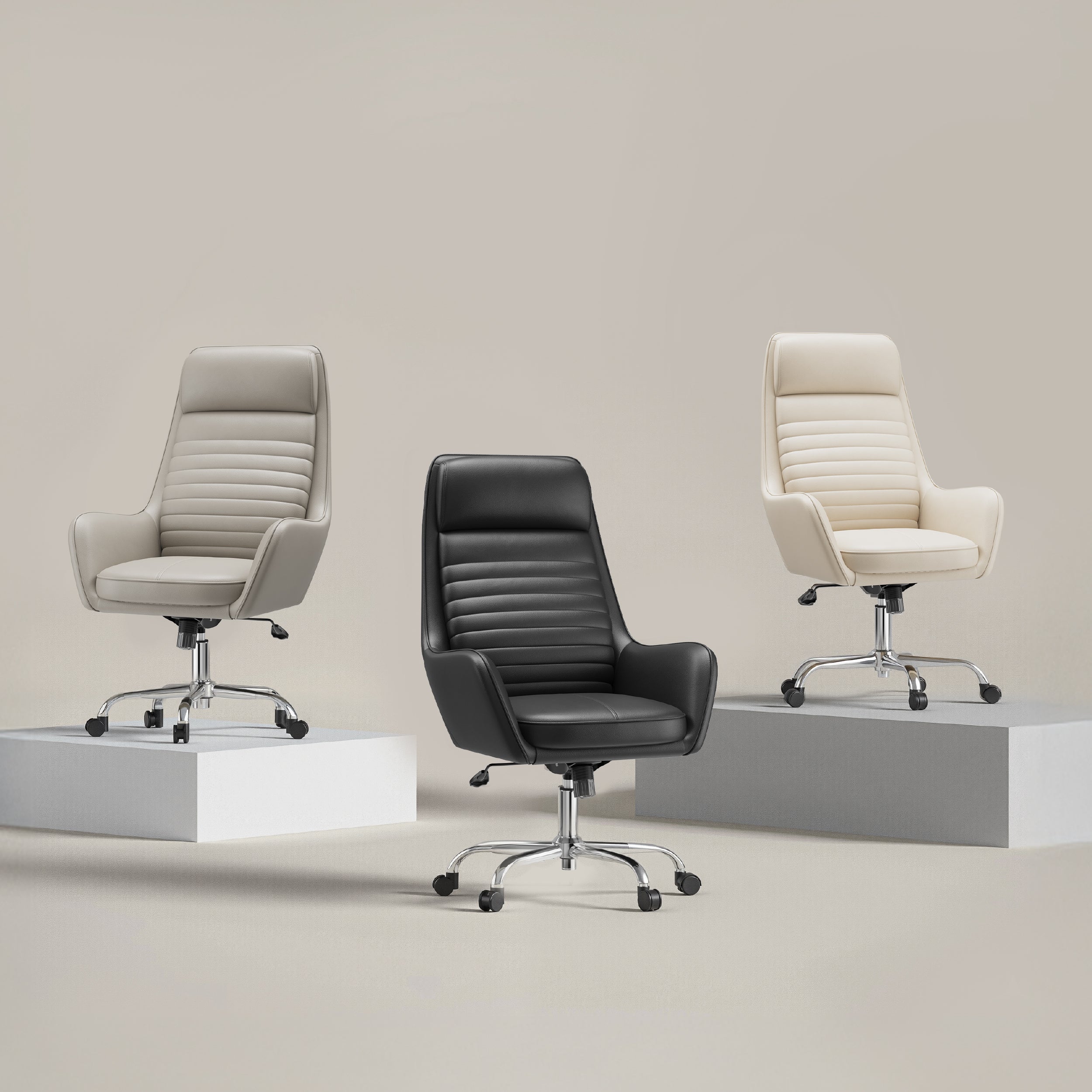 Colamy ELLIS Study & Home Office Swivel Chair with Casters