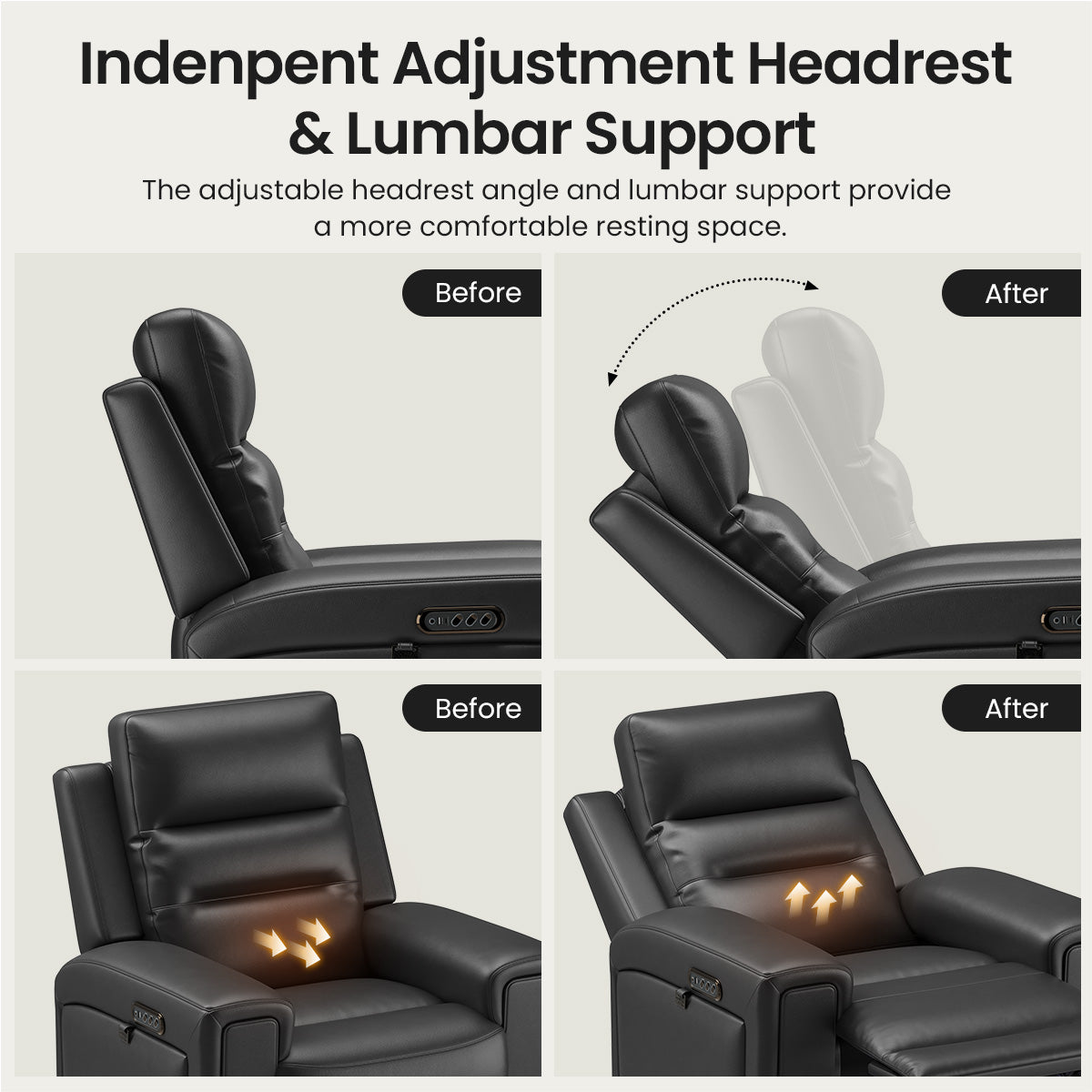 COLAMY AURA Power Recliner with Ambient Lighting