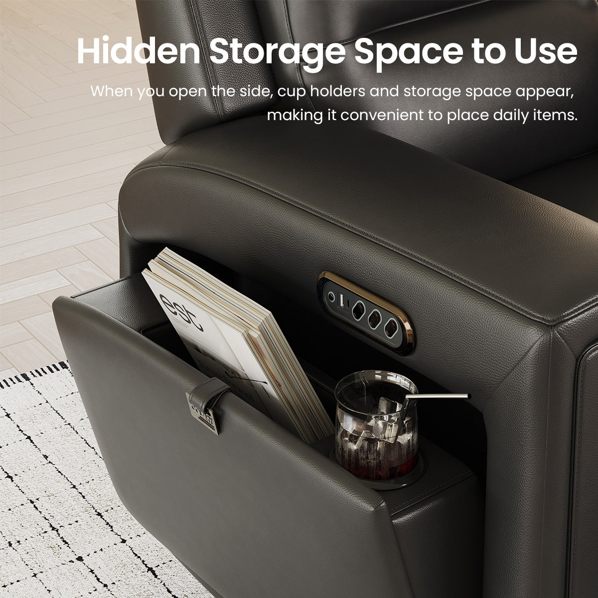 COLAMY AURA Power Recliner with Ambient Lighting