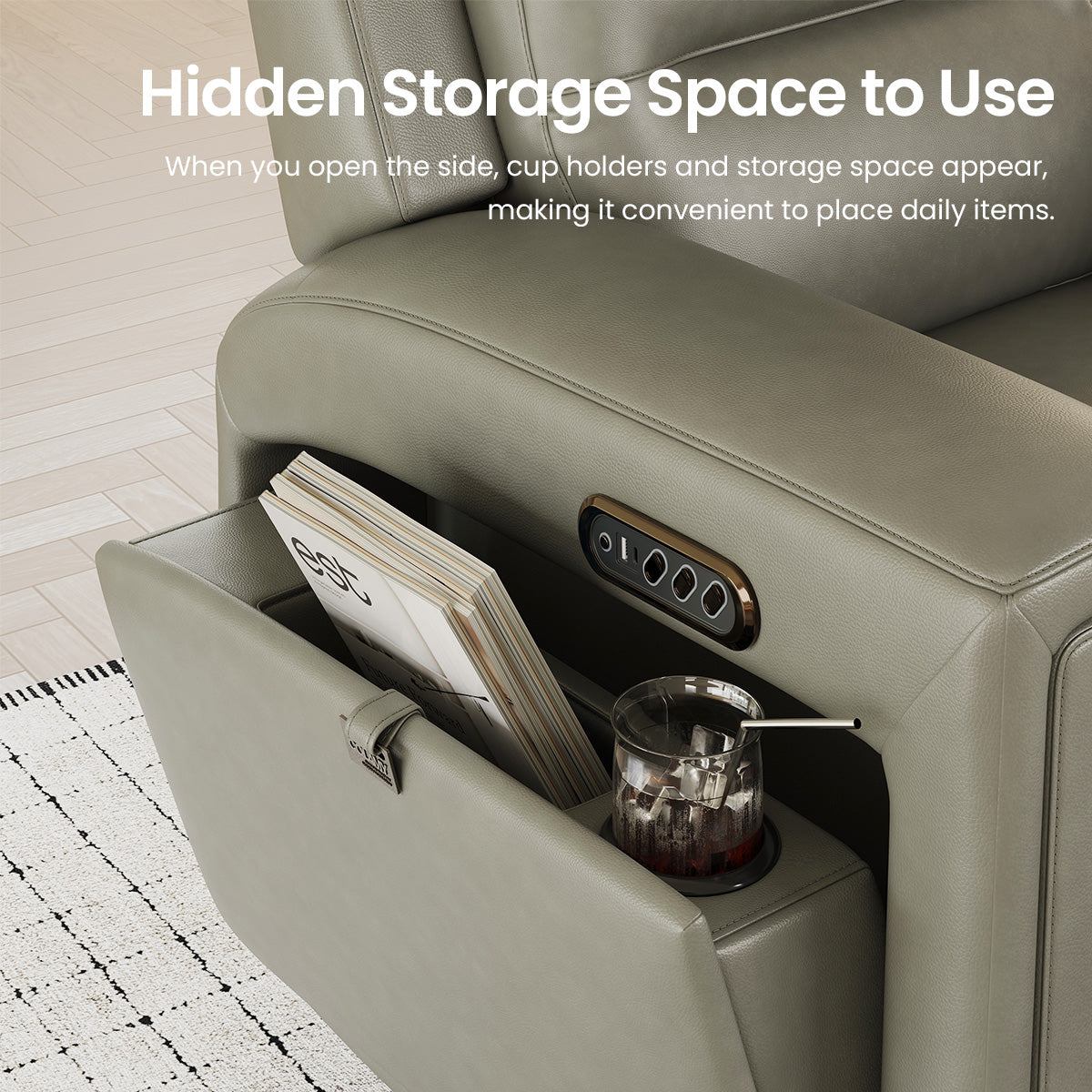 COLAMY AURA Power Recliner with Ambient Lighting