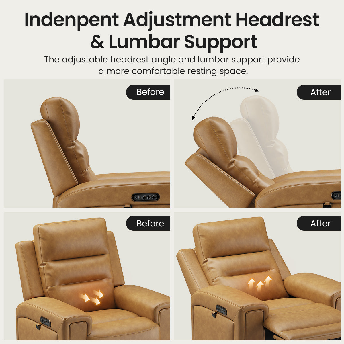 COLAMY AURA Power Recliner with Ambient Lighting