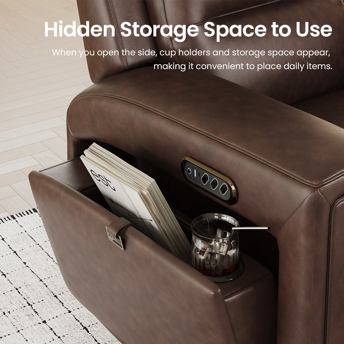 COLAMY AURA Power Recliner with Ambient Lighting