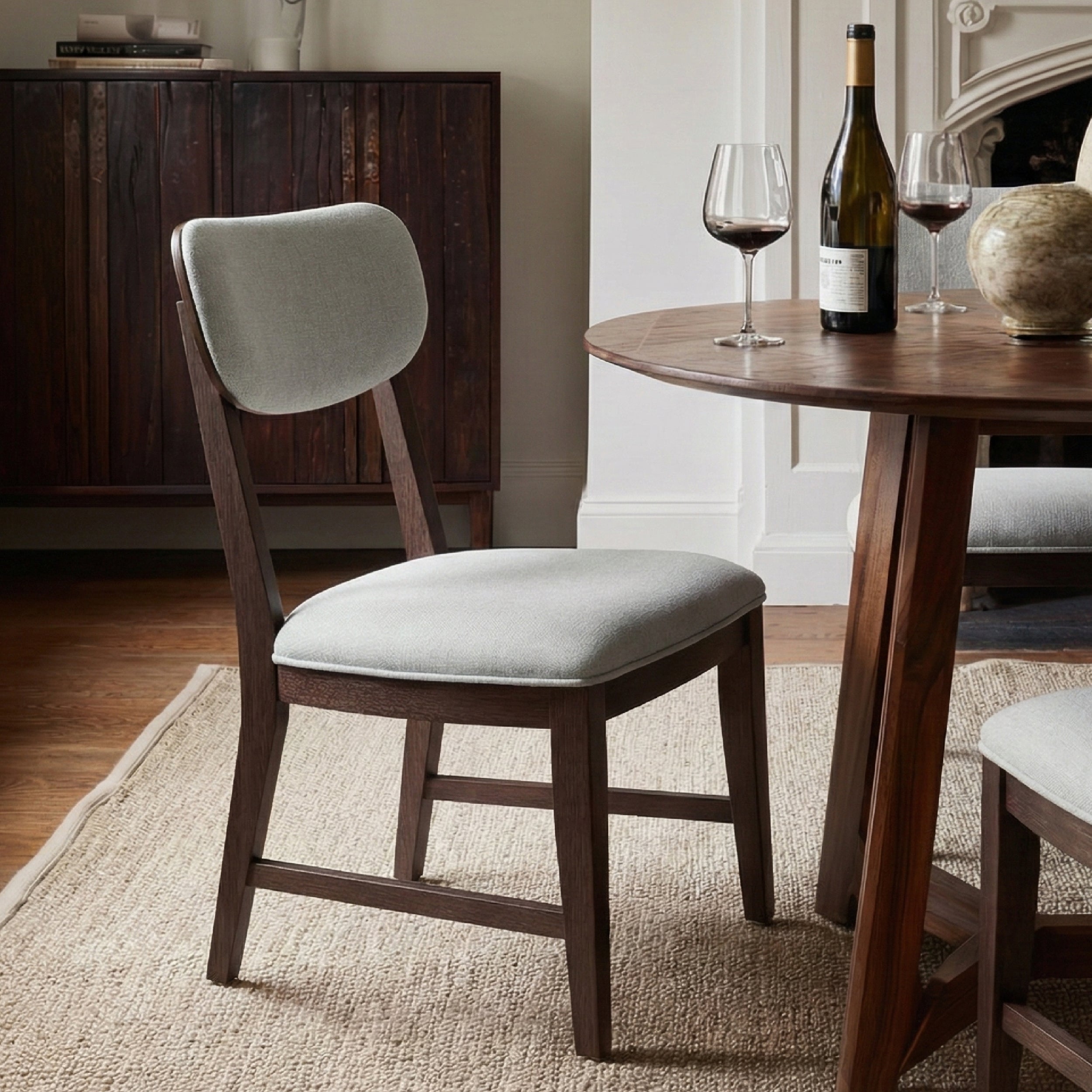 COLAMY PURA Solid Wood Dining Chair with OEKO-TEX® Fabric