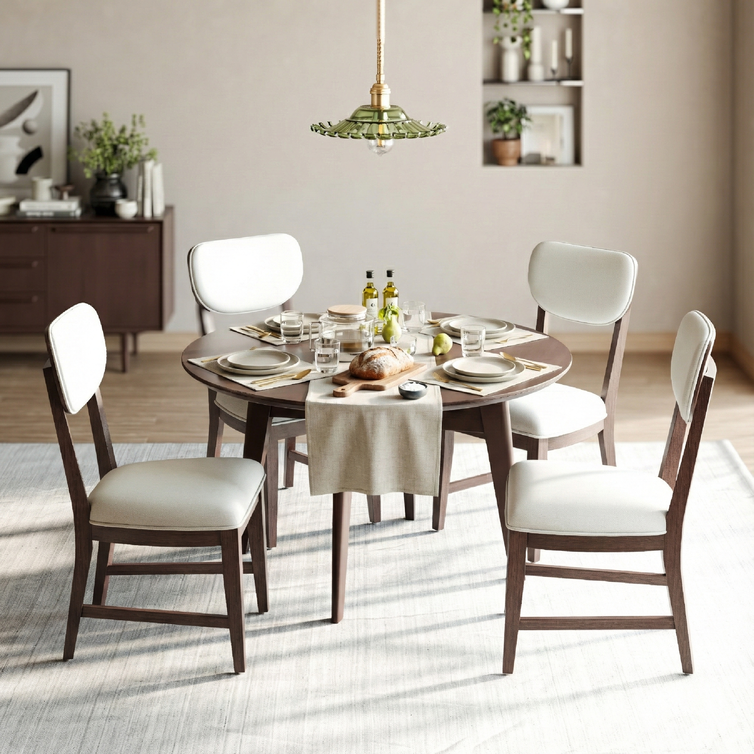 COLAMY PURA Solid Wood Dining Chair with OEKO-TEX® Fabric