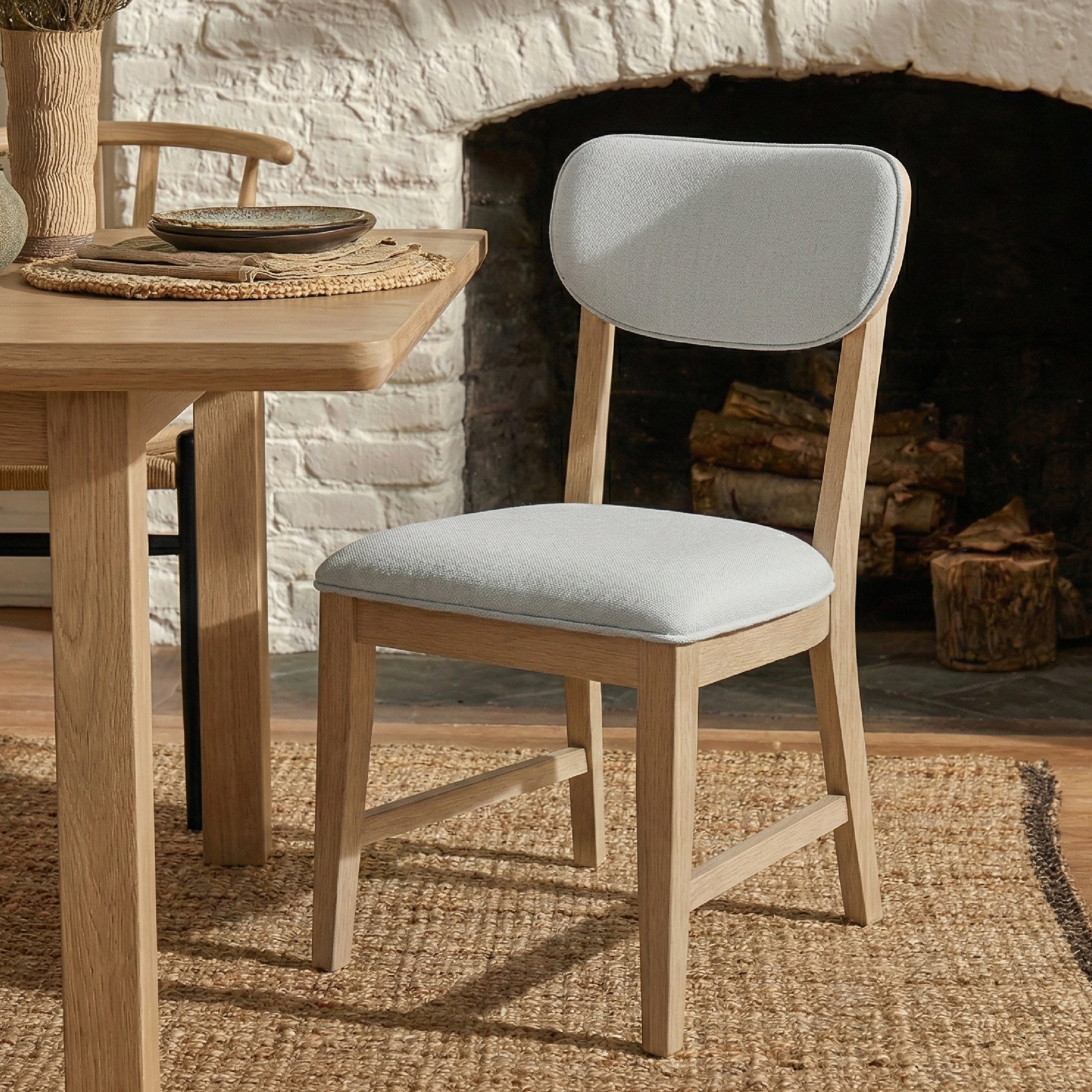 COLAMY PURA Solid Wood Dining Chair with OEKO-TEX® Fabric
