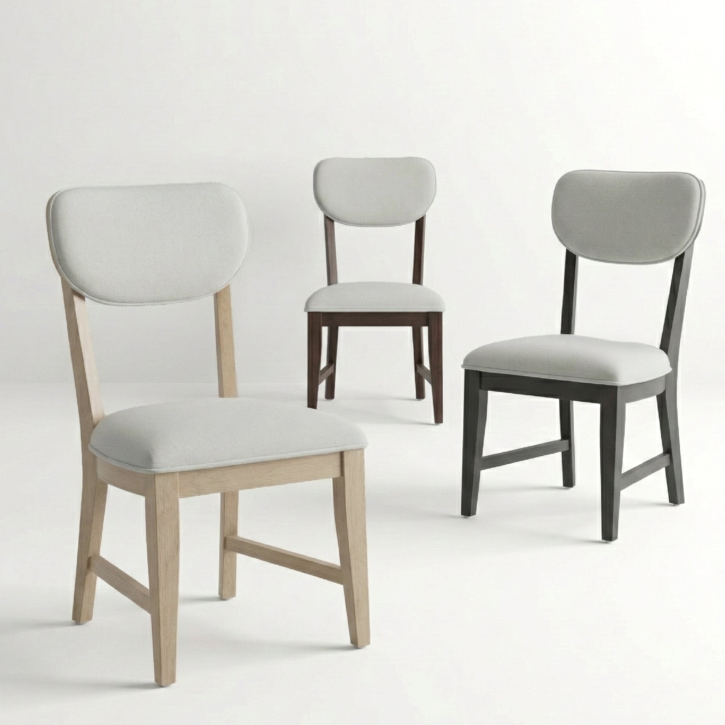 COLAMY PURA Solid Wood Dining Chair with OEKO-TEX® Fabric