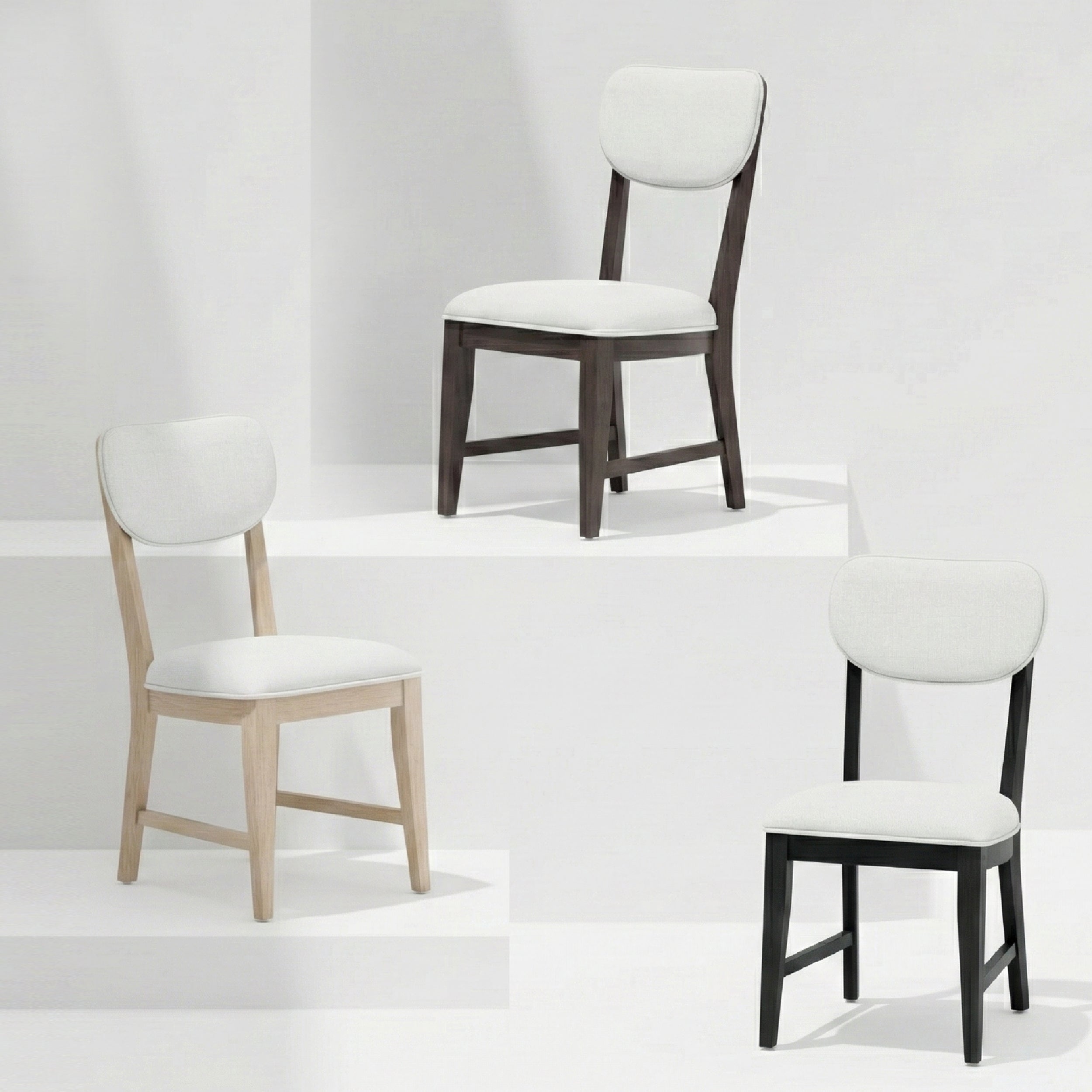 COLAMY PURA Solid Wood Dining Chair with OEKO-TEX® Fabric