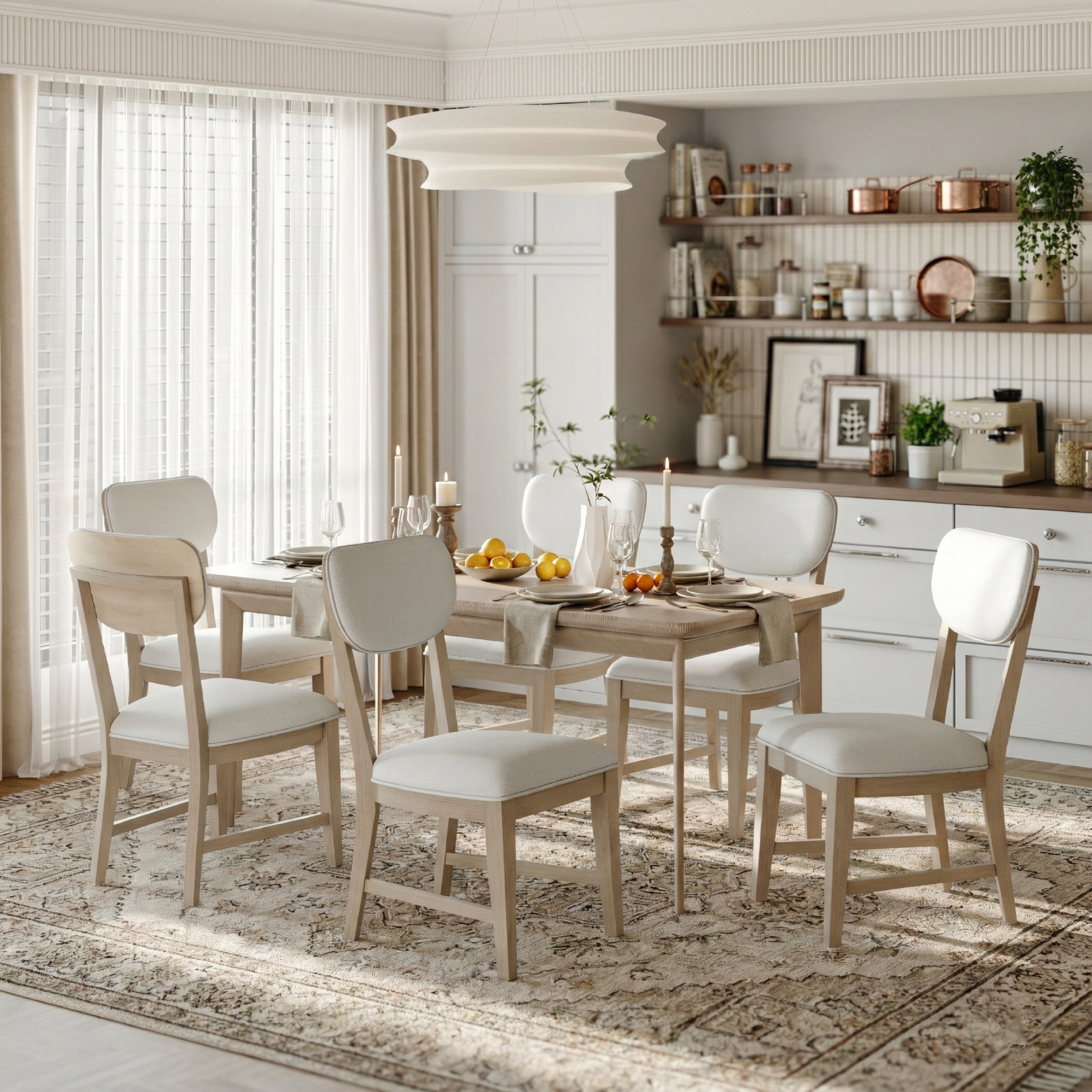 COLAMY PURA Solid Wood Dining Chair with OEKO-TEX® Fabric