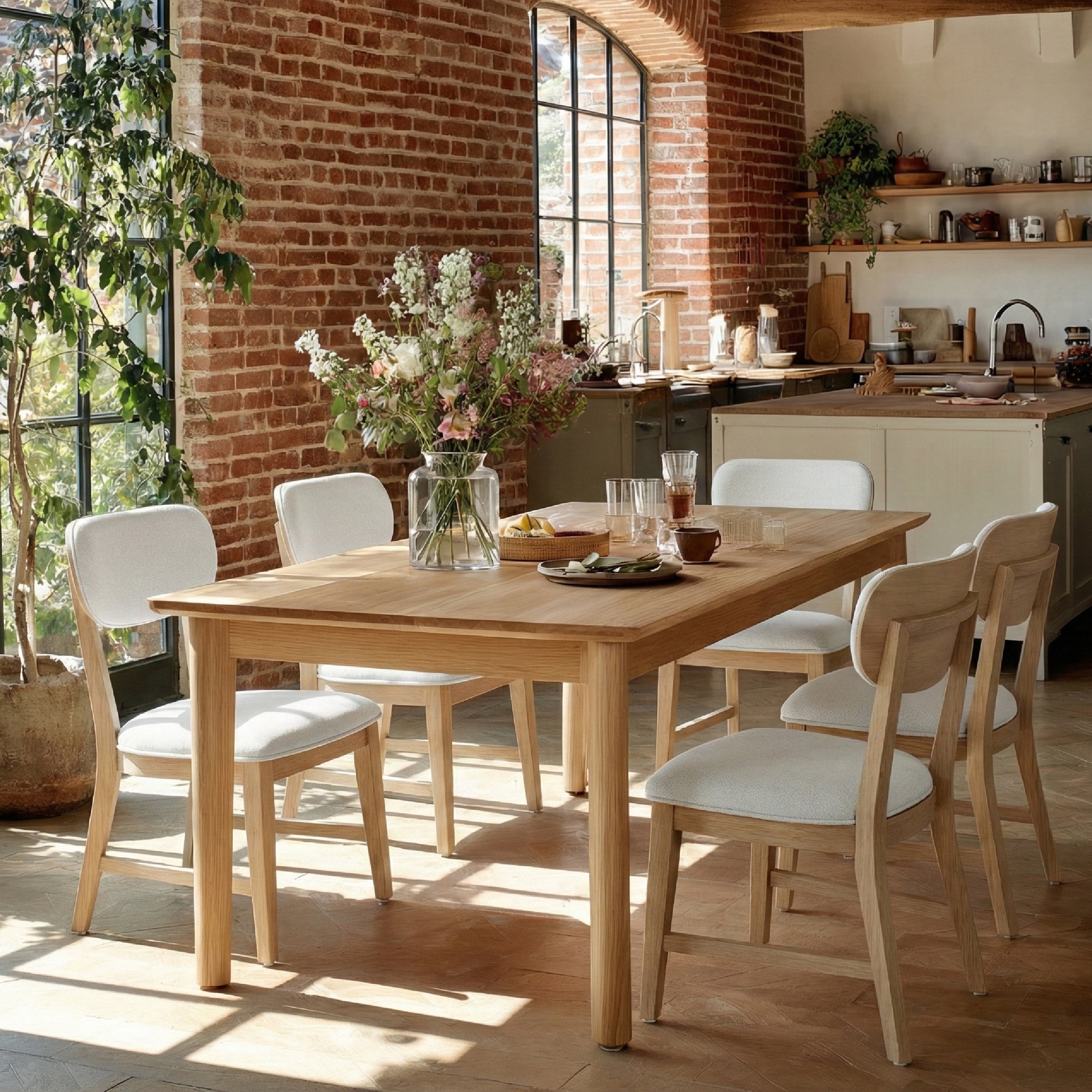 COLAMY PURA Solid Wood Dining Chair with OEKO-TEX® Fabric