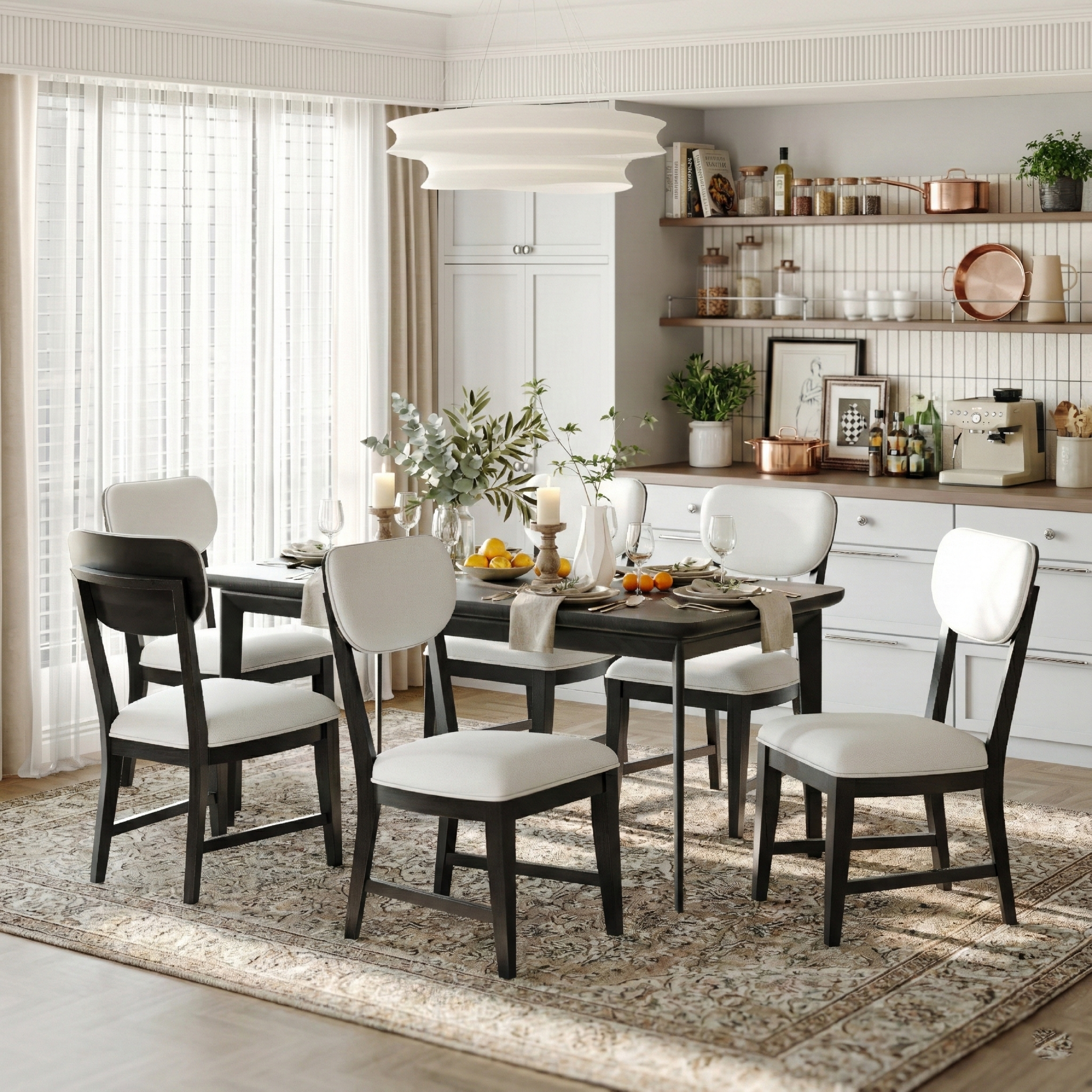 COLAMY PURA Solid Wood Dining Chair with OEKO-TEX® Fabric