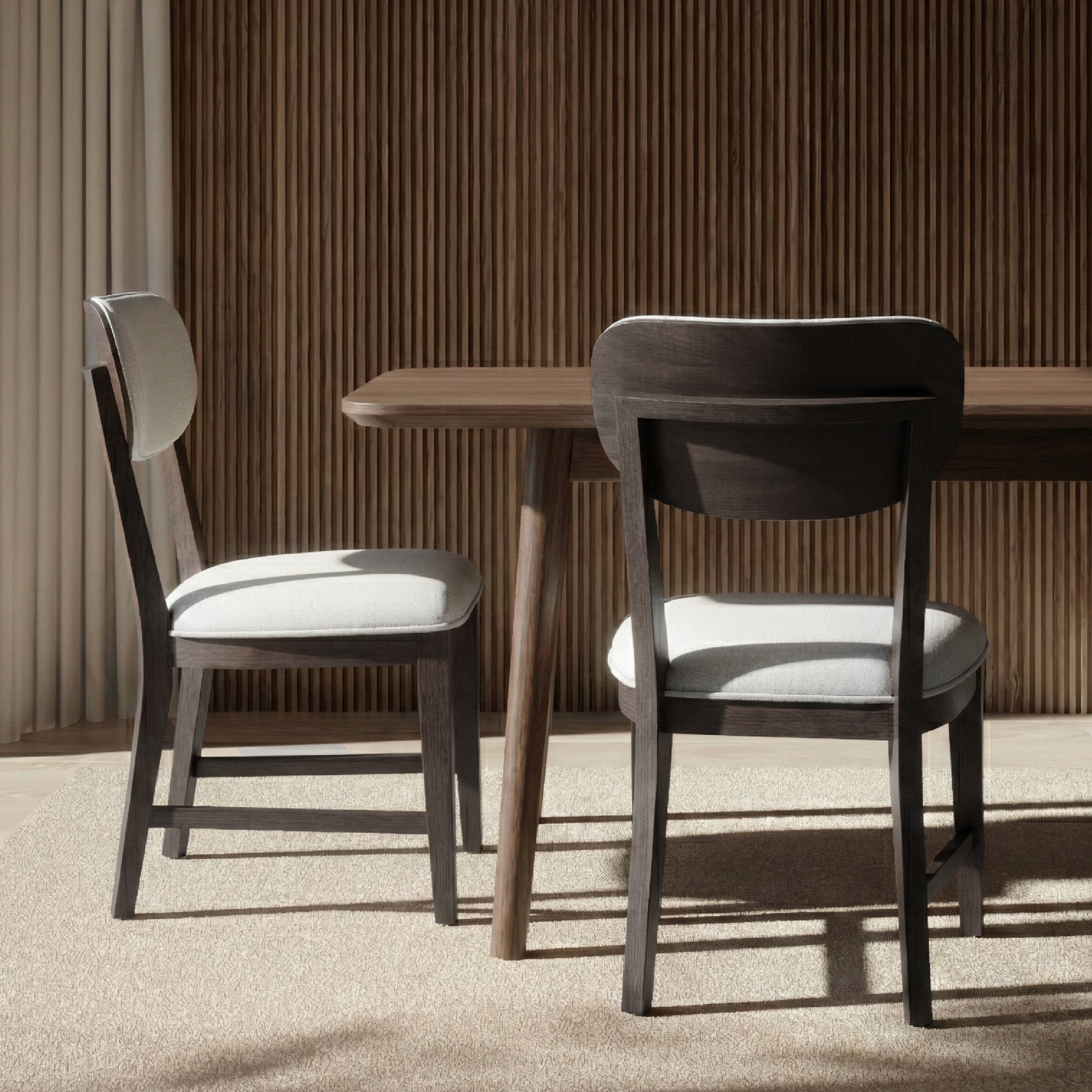 COLAMY PURA Solid Wood Dining Chair with OEKO-TEX® Fabric