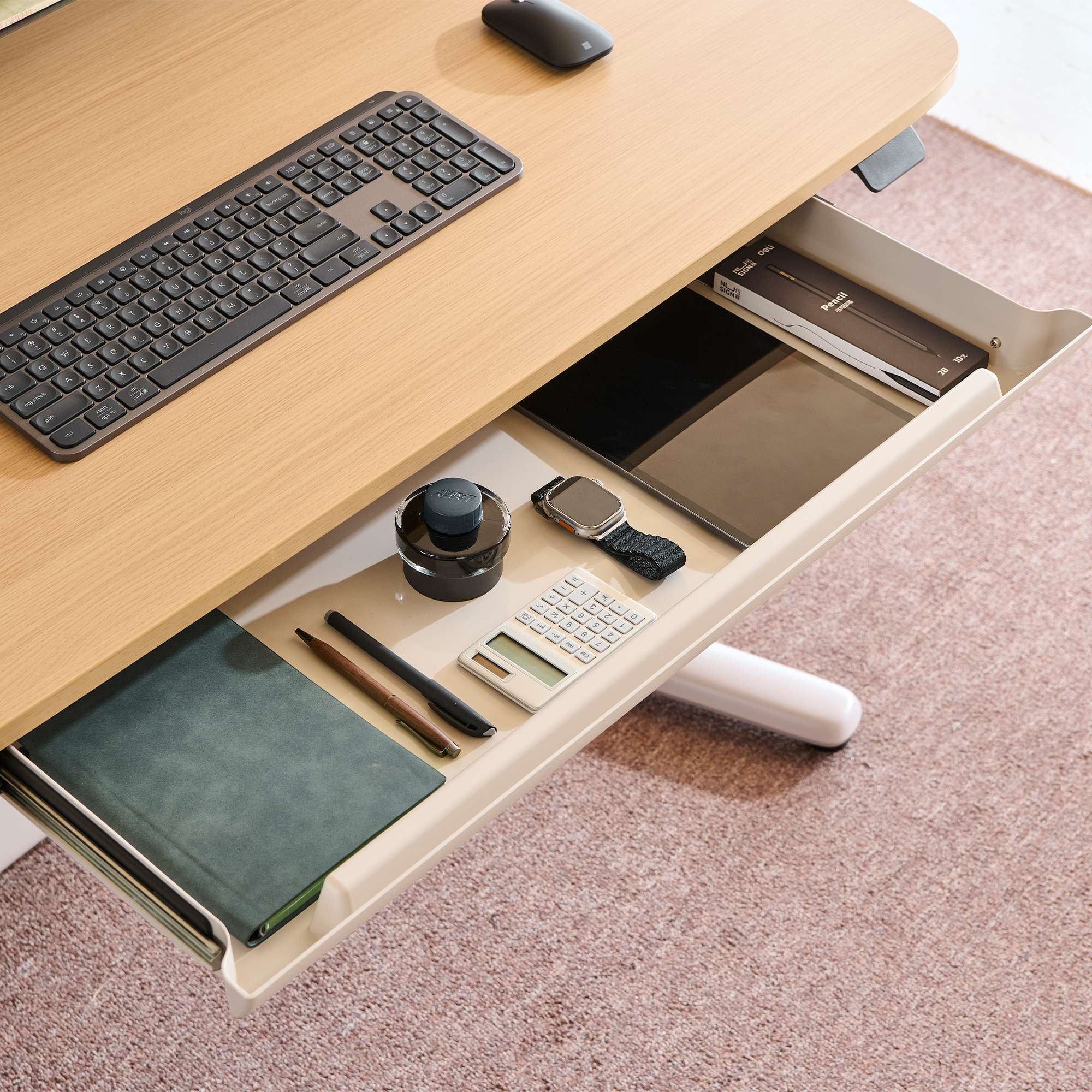 COLAMY LumiDesk All-in-1 Electric Height Adjustable Desk