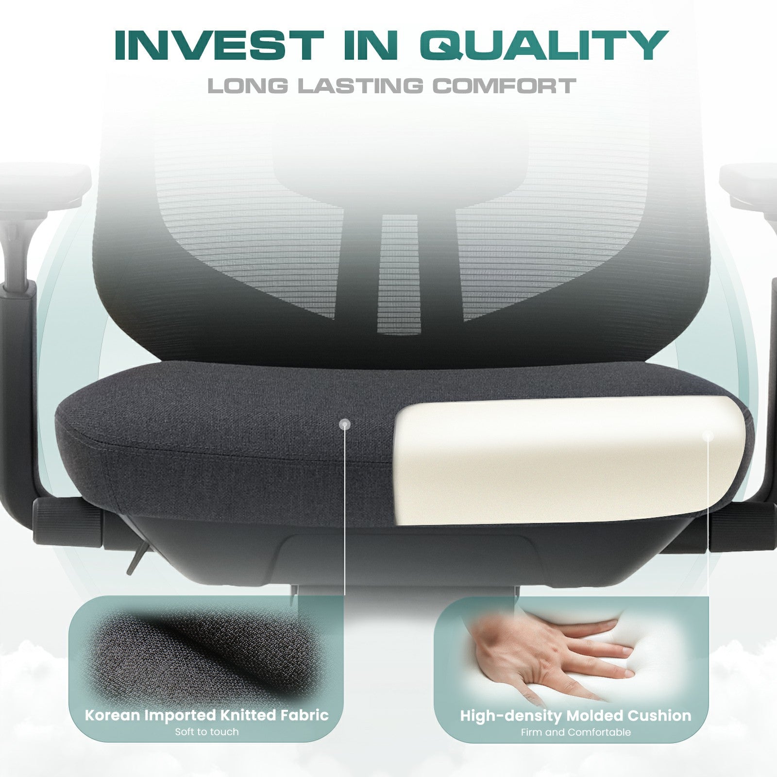 COLAMY ATLAS-01 Ergonomic Mesh Office Chair Cap.300lbs