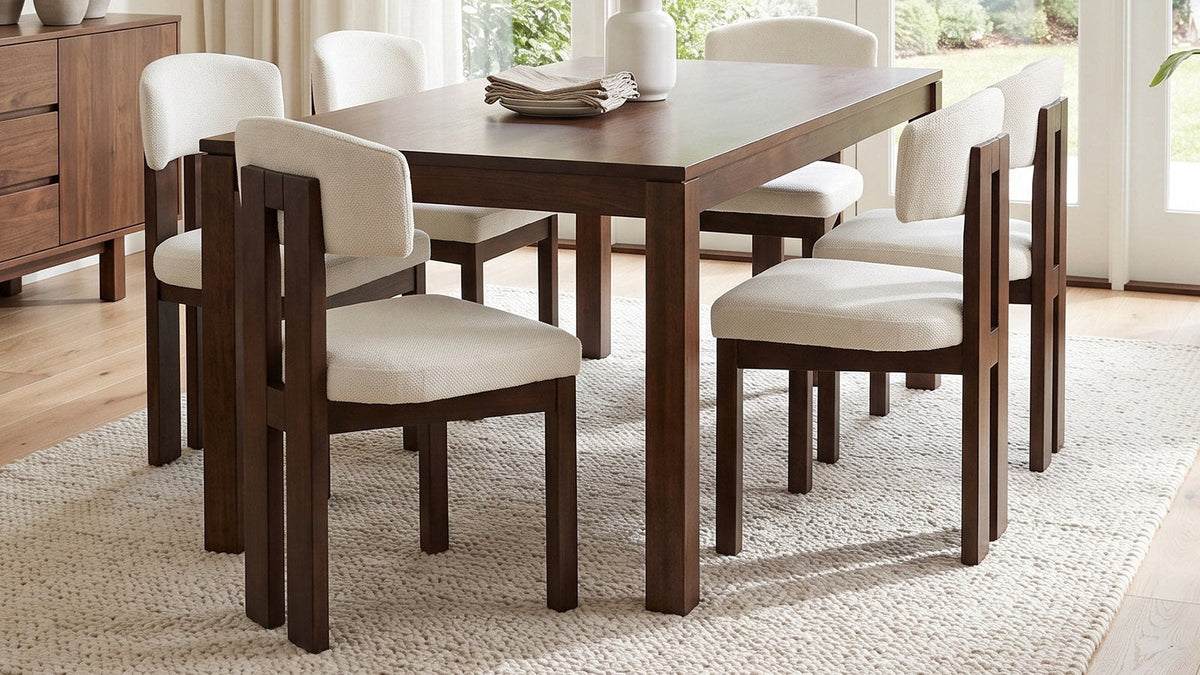what size rug for dining room table with 6 chairs
