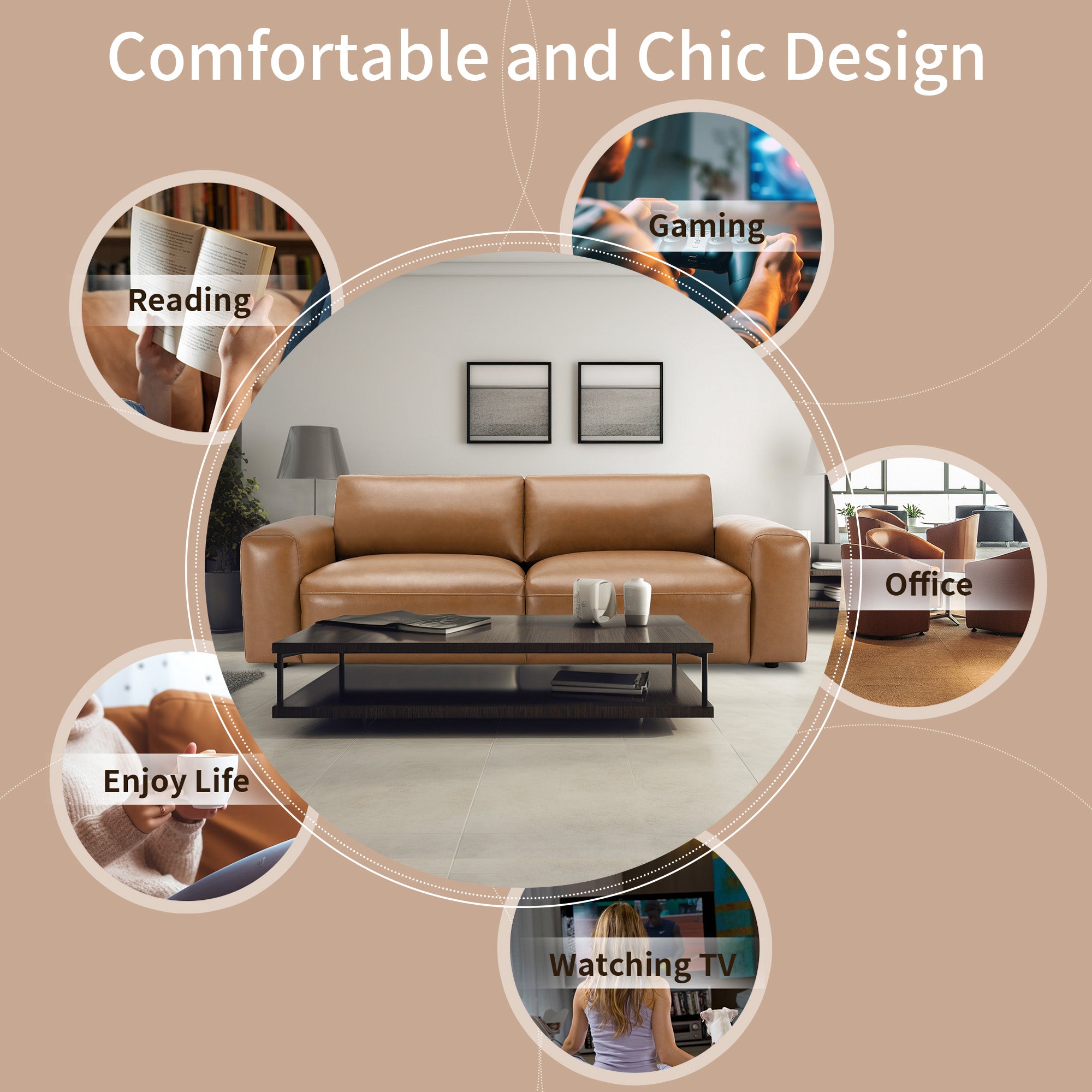 COLAMY MONDO Modern Minimalist Sofa