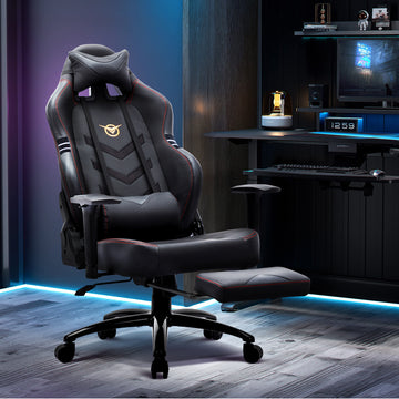 Big and Tall Gaming Chair with Footrest 350lbs Computer Gamer Chair Model.1325F