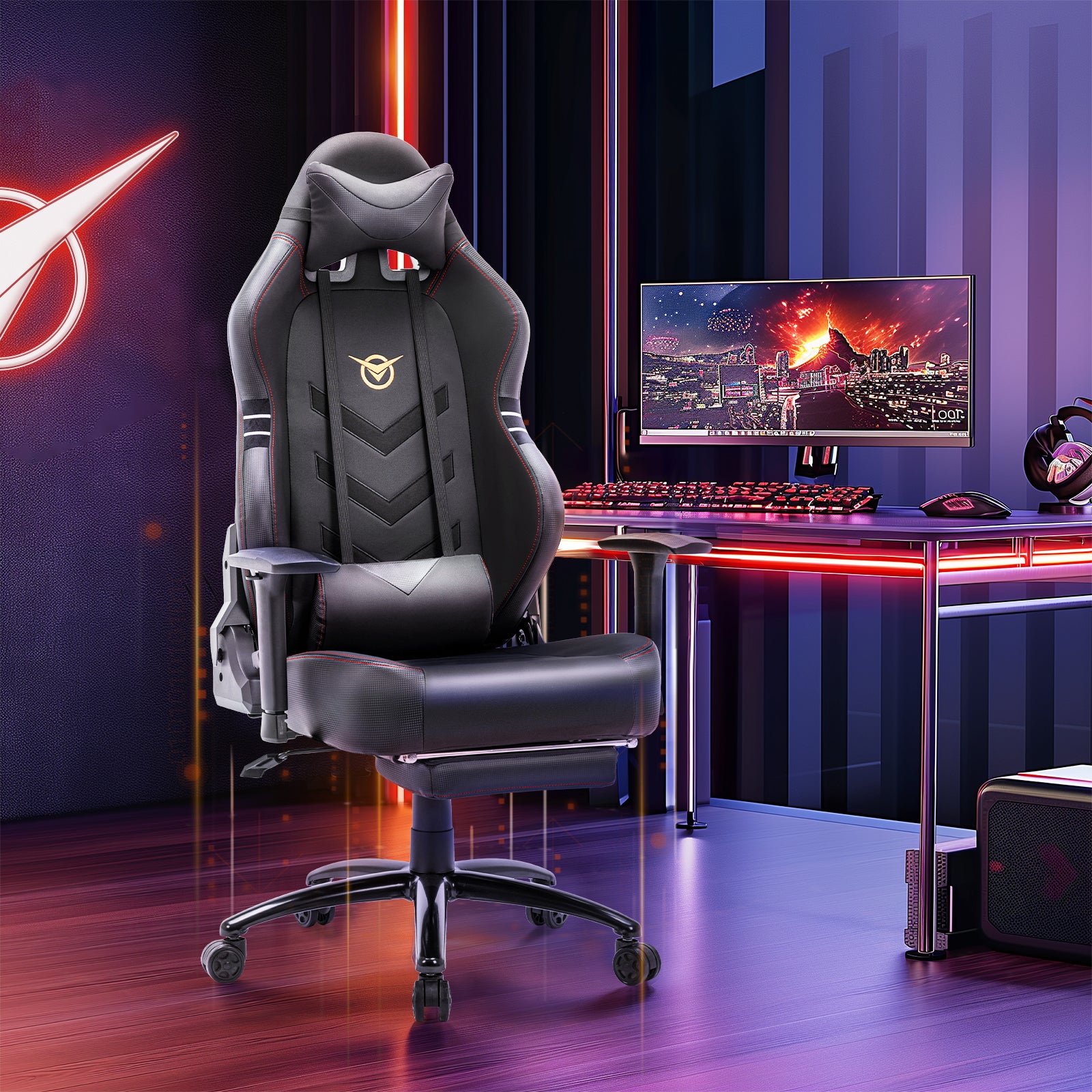 COLAMY 350lbs Capacity Gaming Chair | Big, Tall & Ultra 